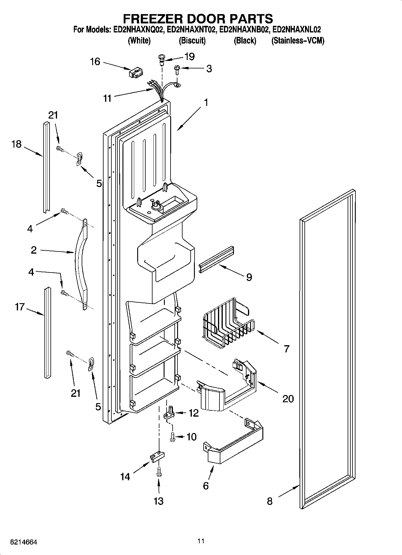 07 - FREEZER DOOR PARTS
