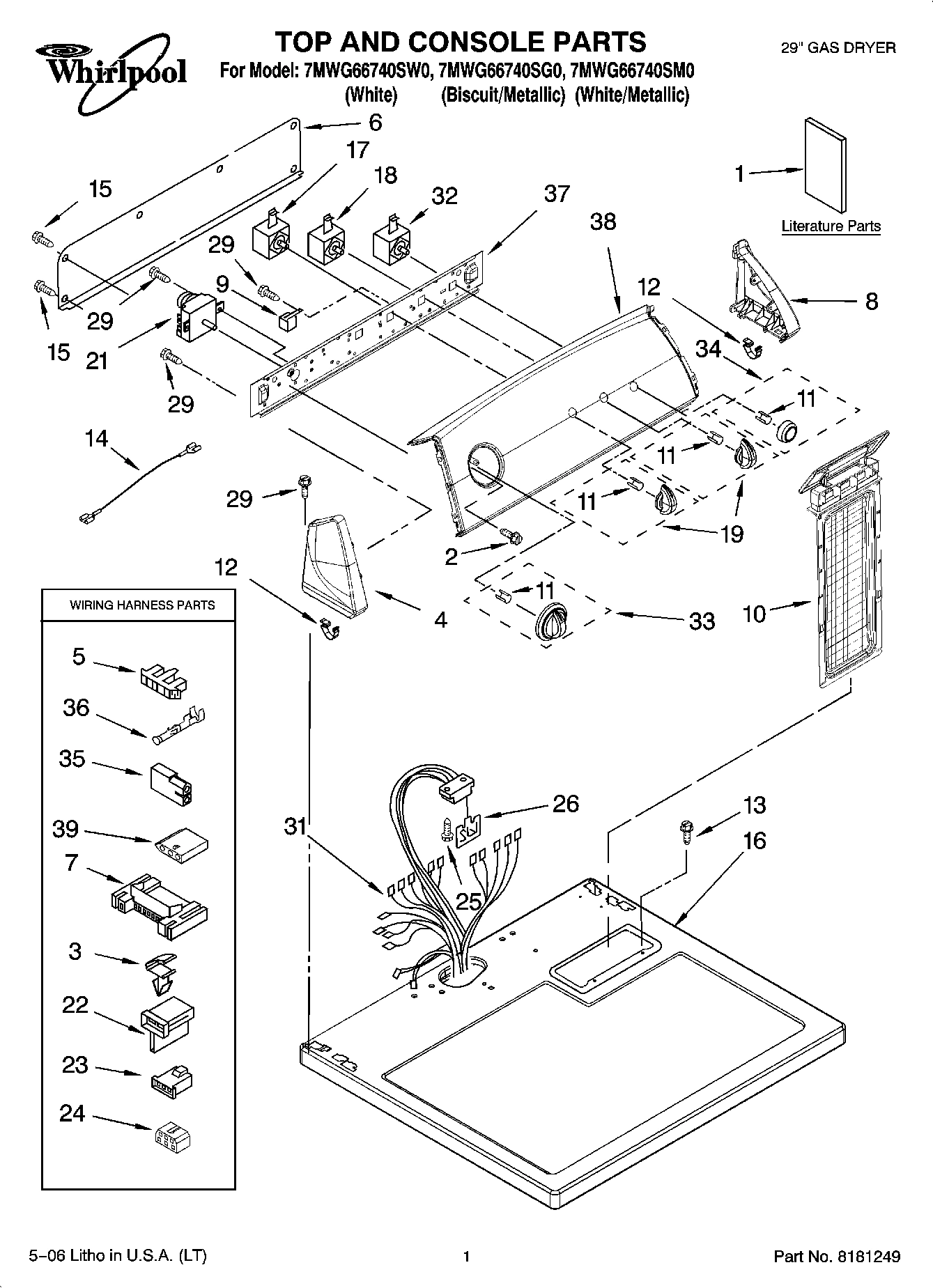01 - TOP AND CONSOLE PARTS