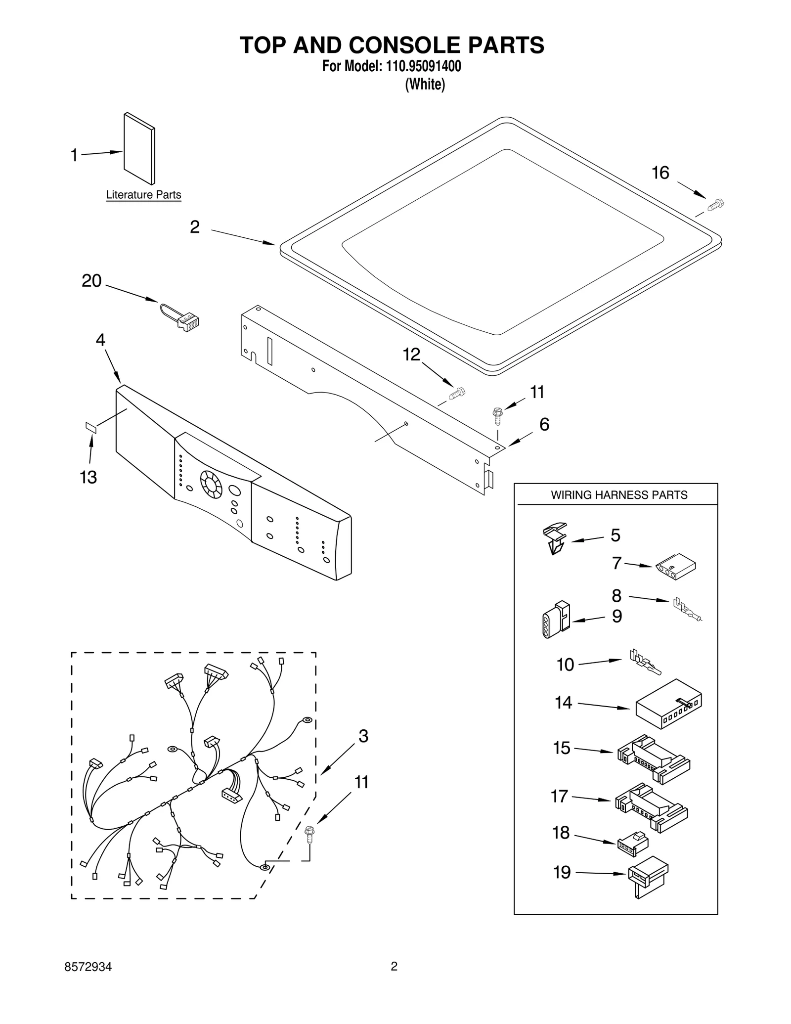 TOP AND CONSOLE PARTS
