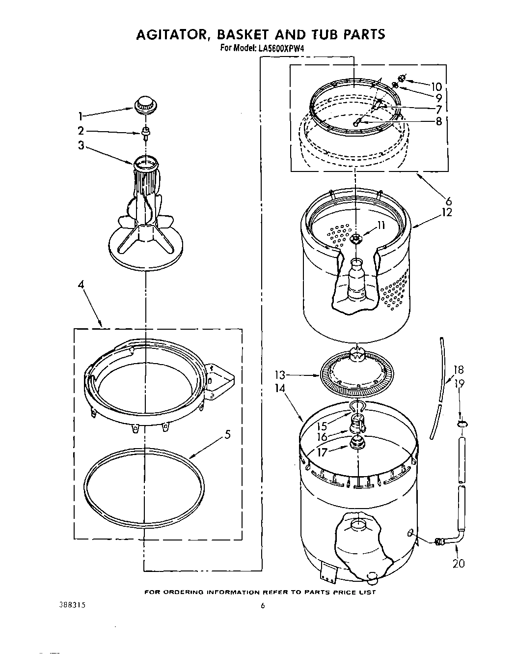04 - AGITATOR, BASKET AND TUB