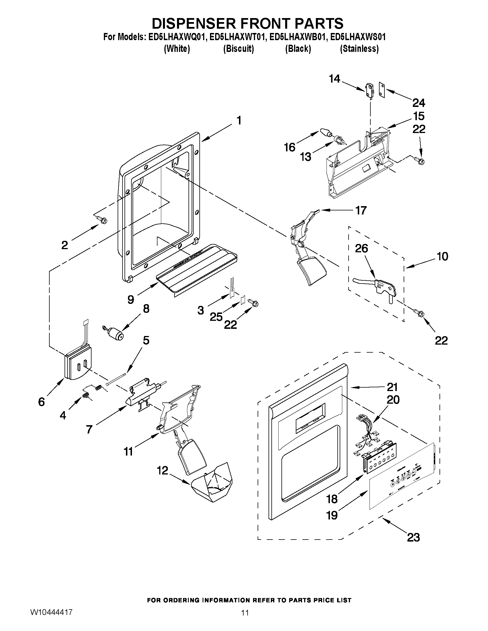 07 - DISPENSER FRONT PARTS