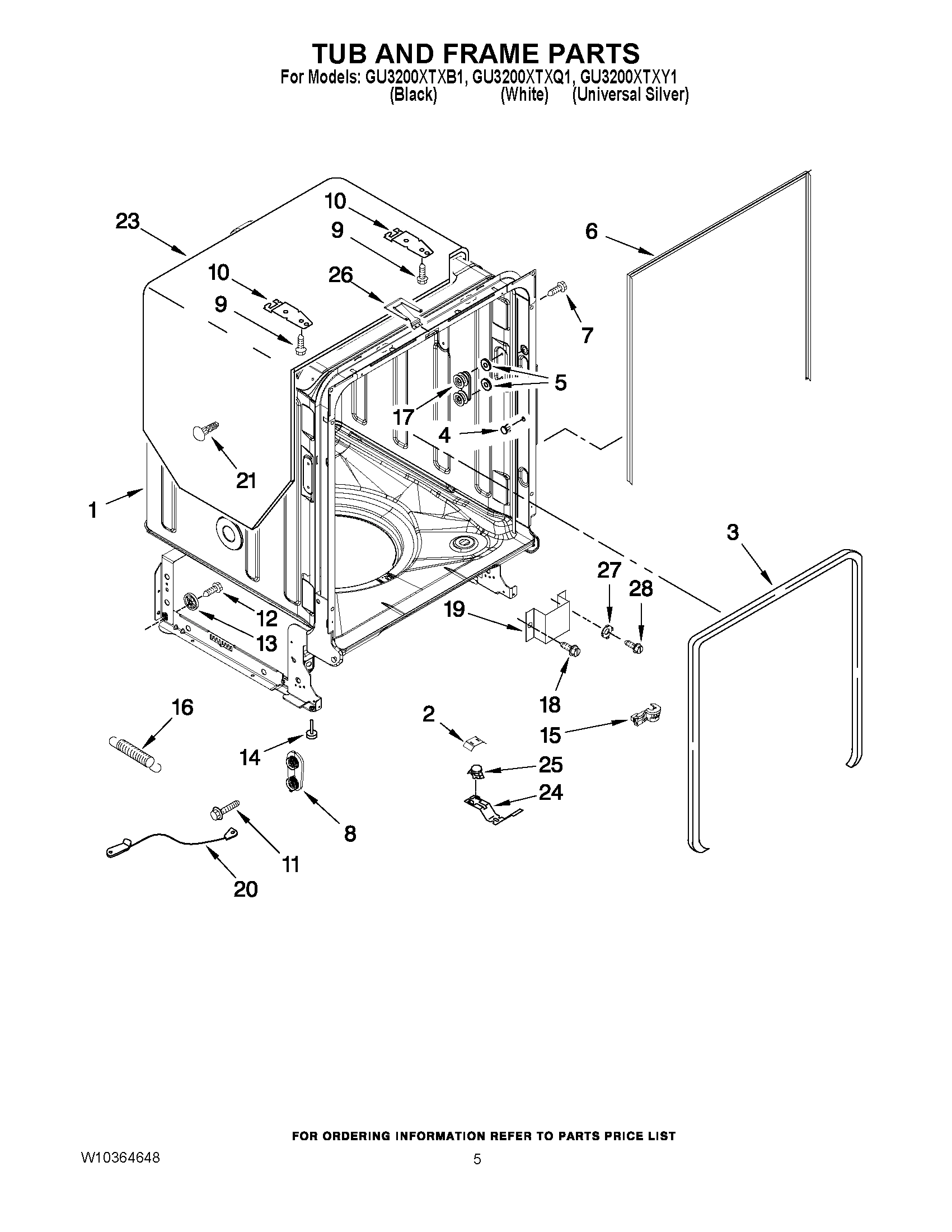 05 - TUB AND FRAME PARTS