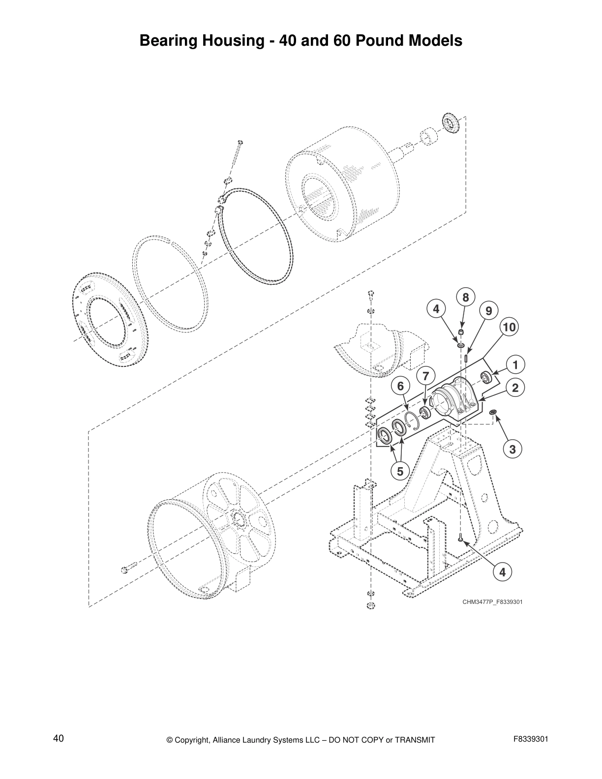 Bearing Housing - 40 and 60 Pound Models
