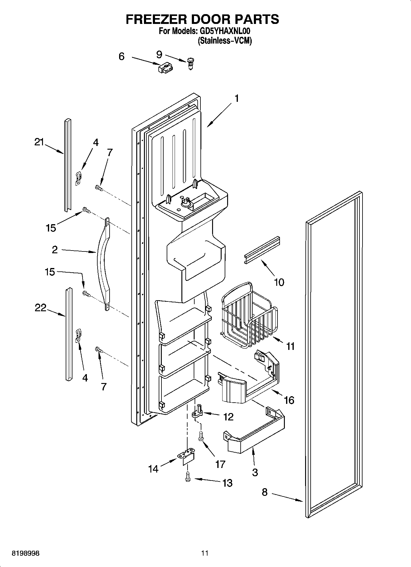 07 - FREEZER DOOR PARTS