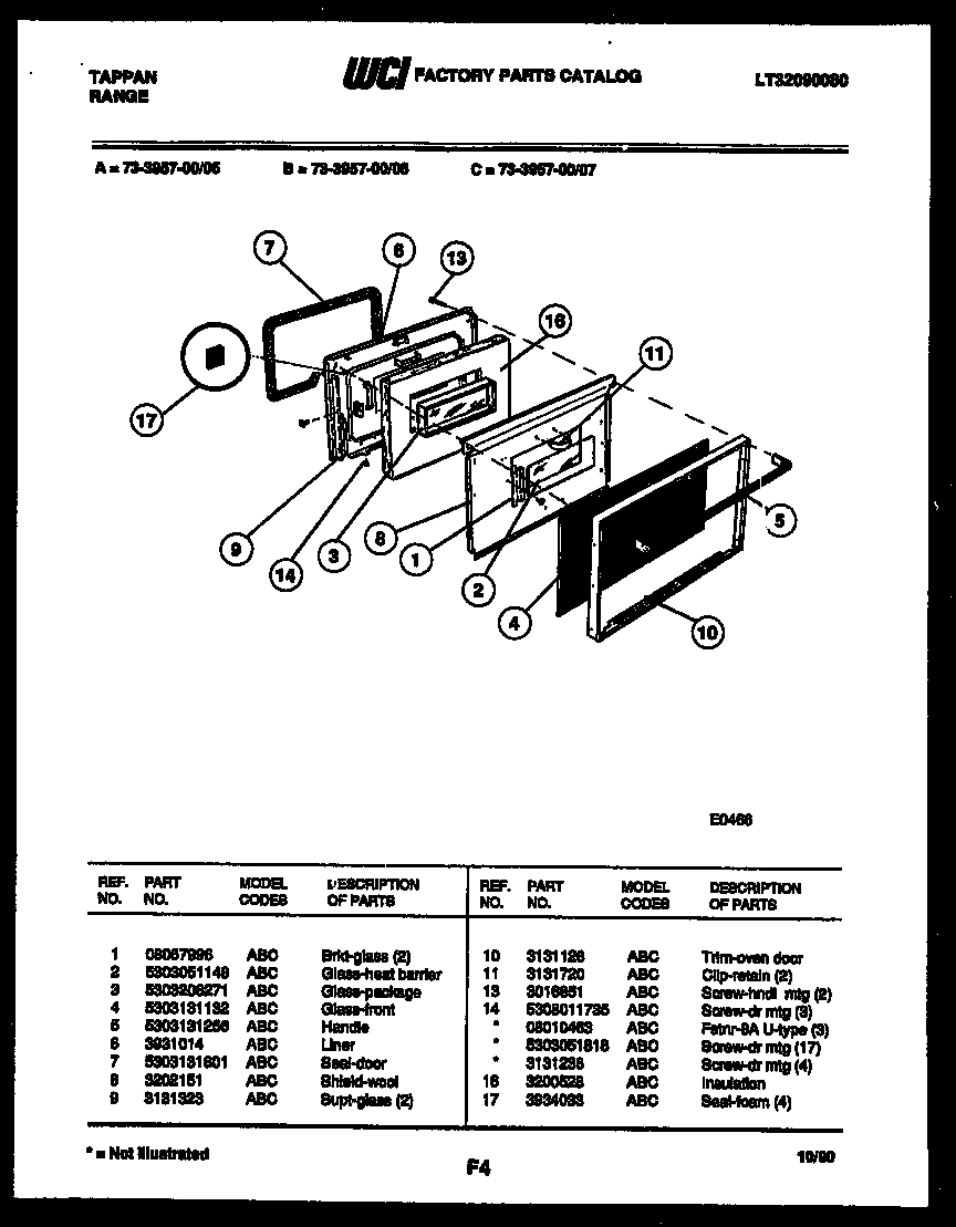 06 - LOWER OVEN DOOR PARTS