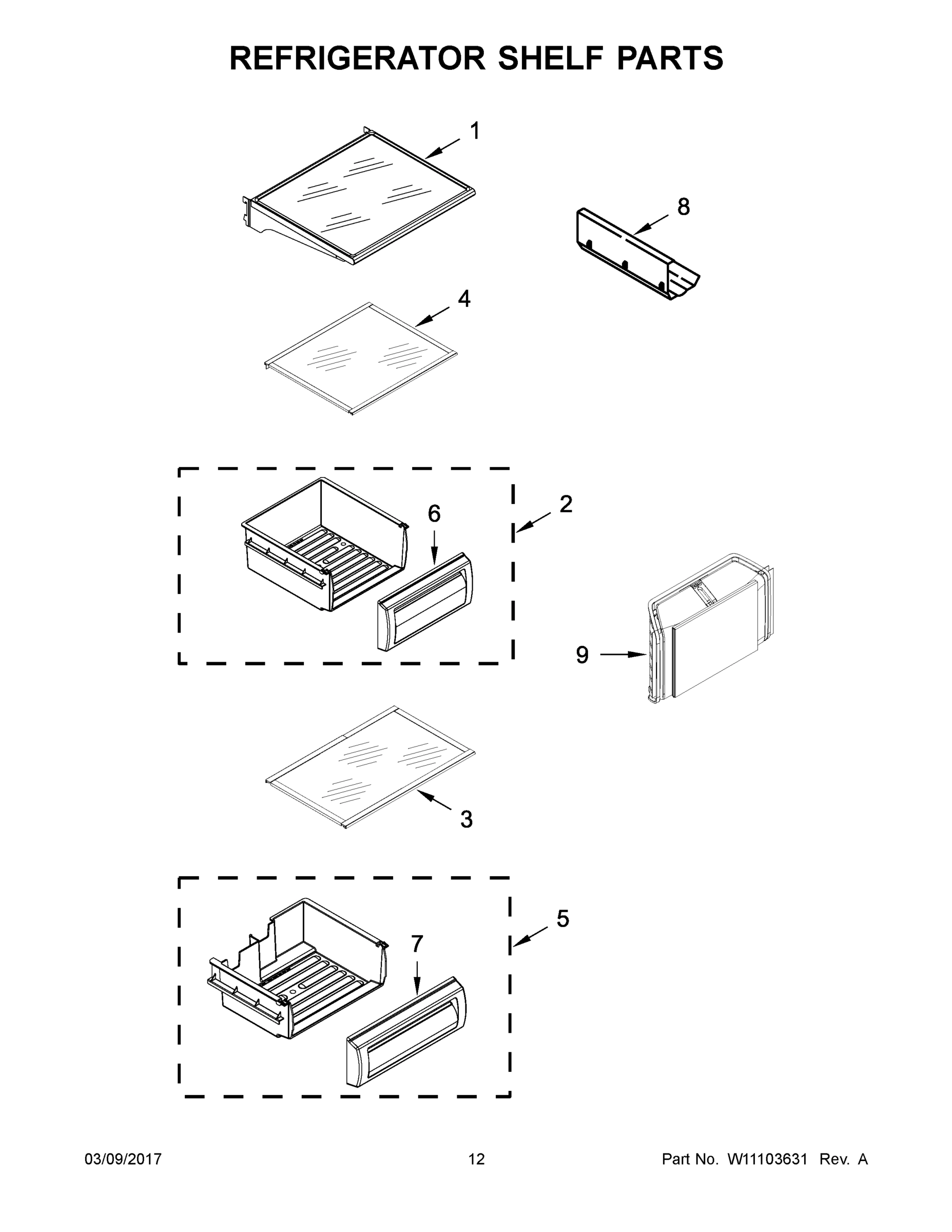 07 - REFRIGERATOR SHELF PARTS