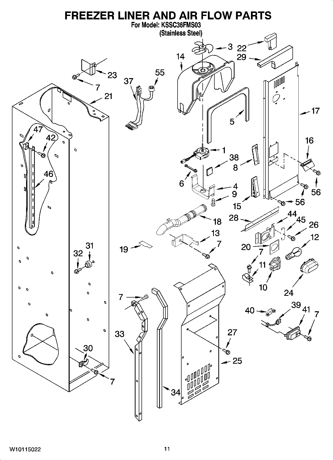 08 - FREEZER LINER AND AIR FLOW PARTS
