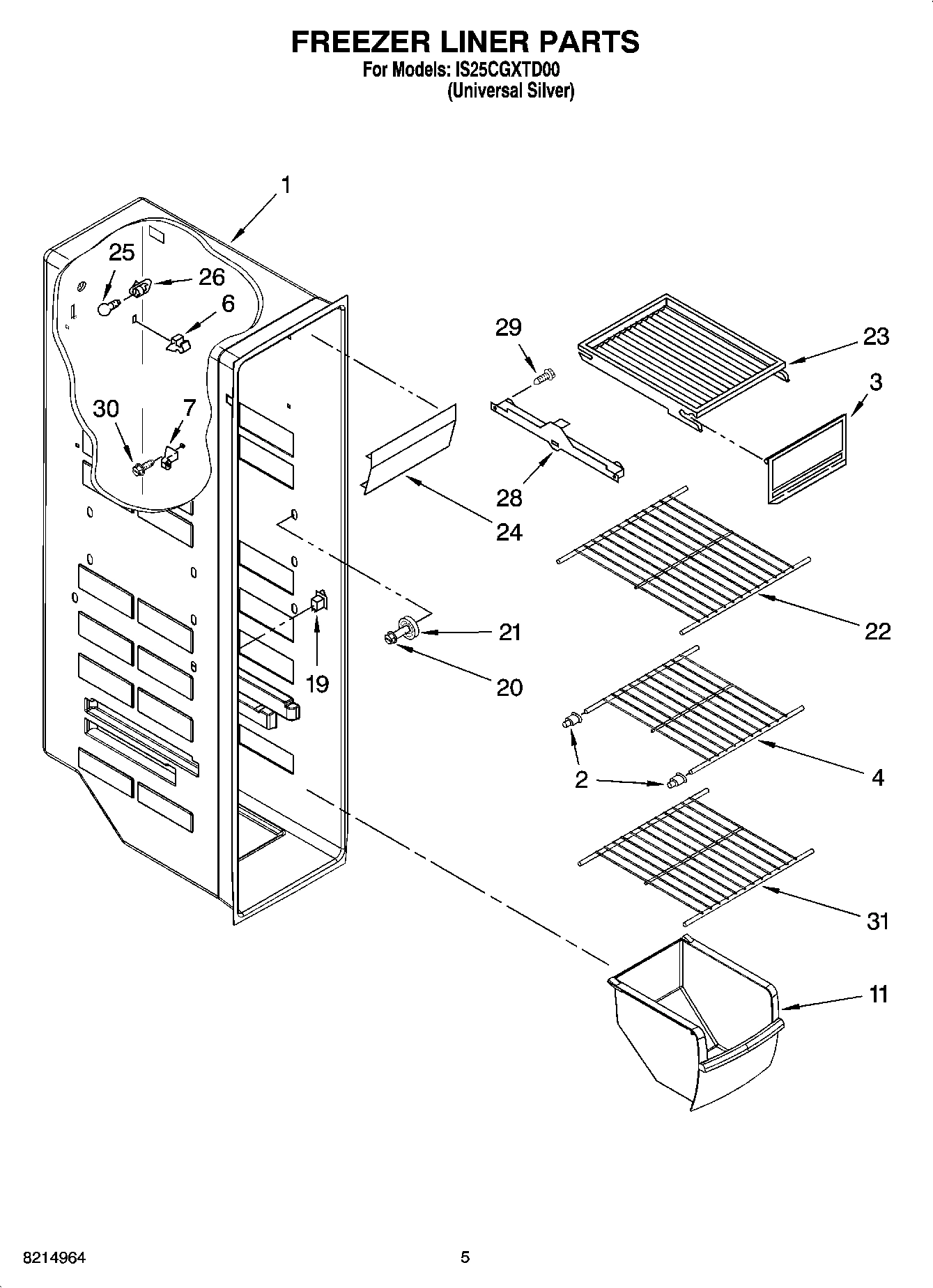 04 - FREEZER LINER PARTS