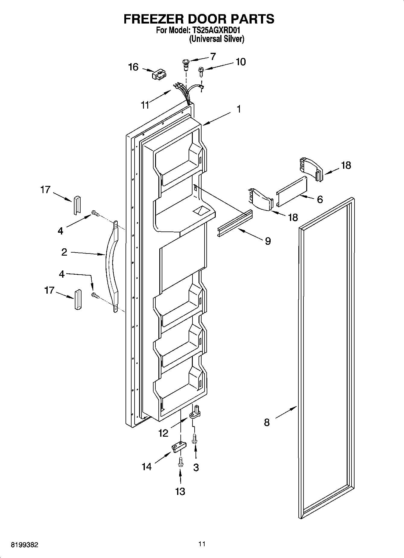 07 - FREEZER DOOR PARTS