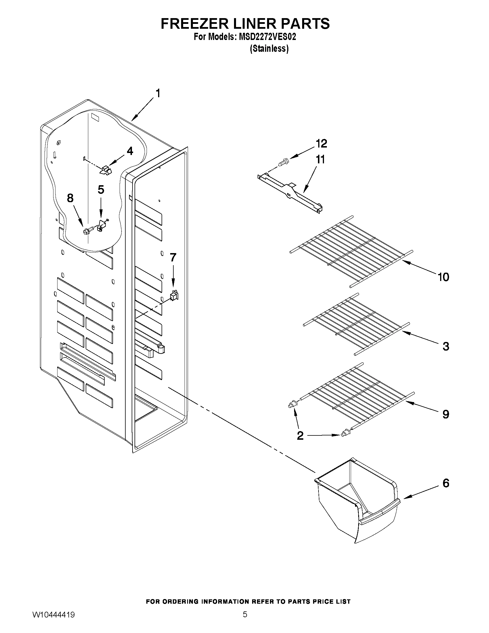 04 - FREEZER LINER PARTS