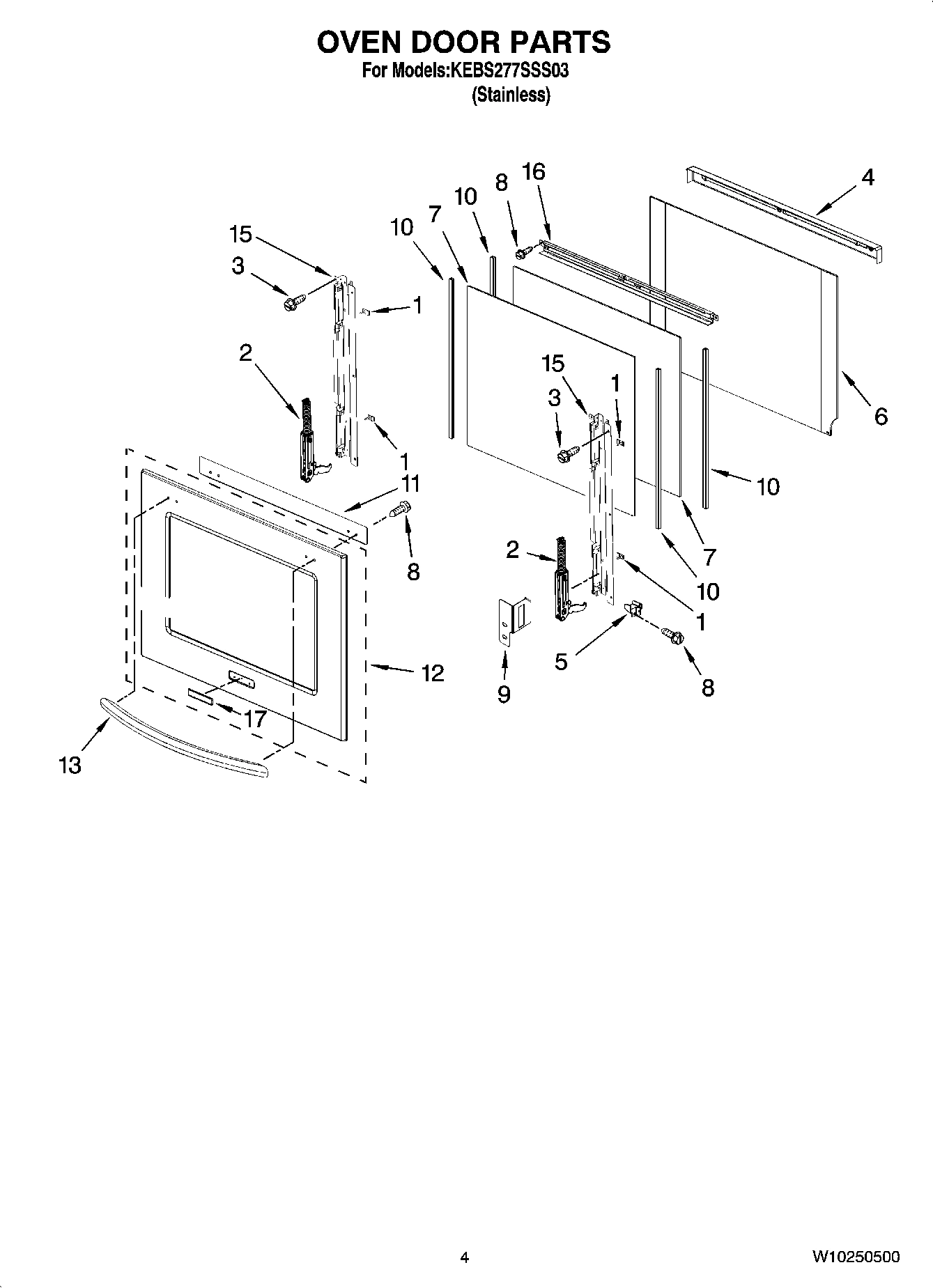 03 - OVEN DOOR PARTS