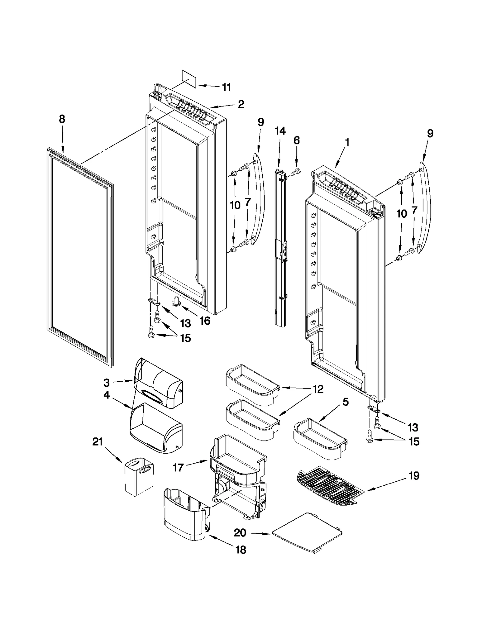 REFRIGERATOR DOOR PARTS