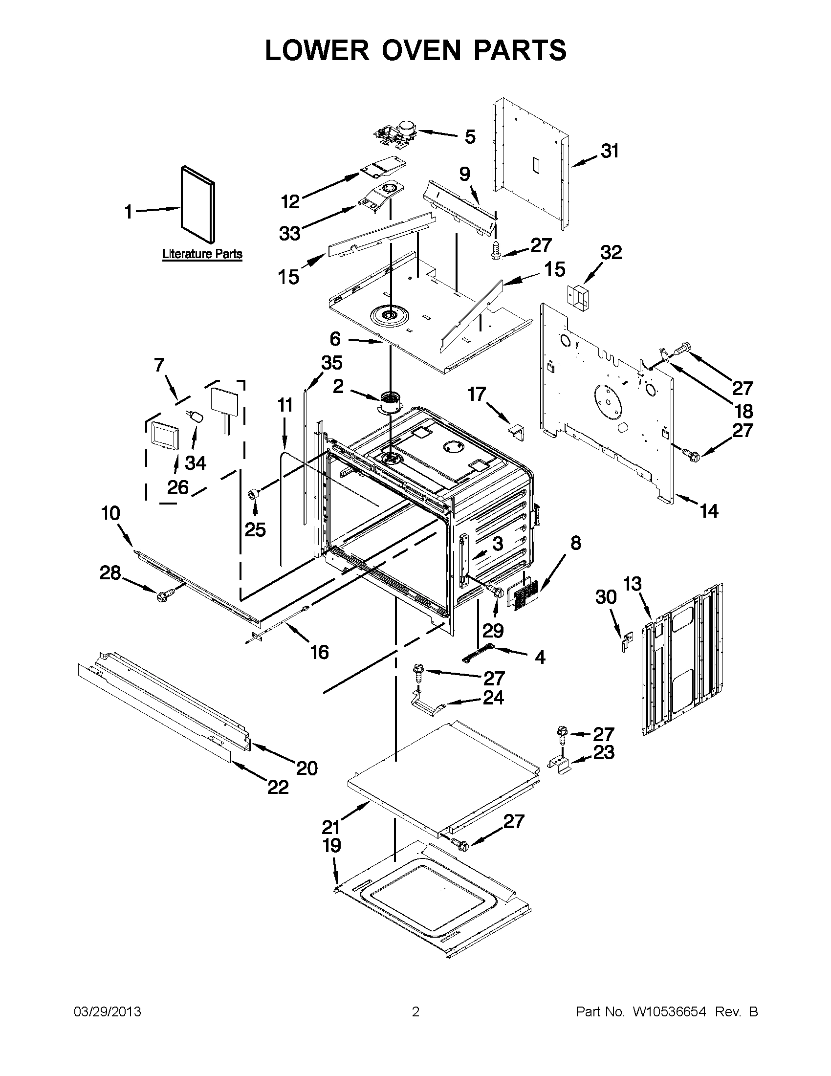 01 - LOWER OVEN PARTS