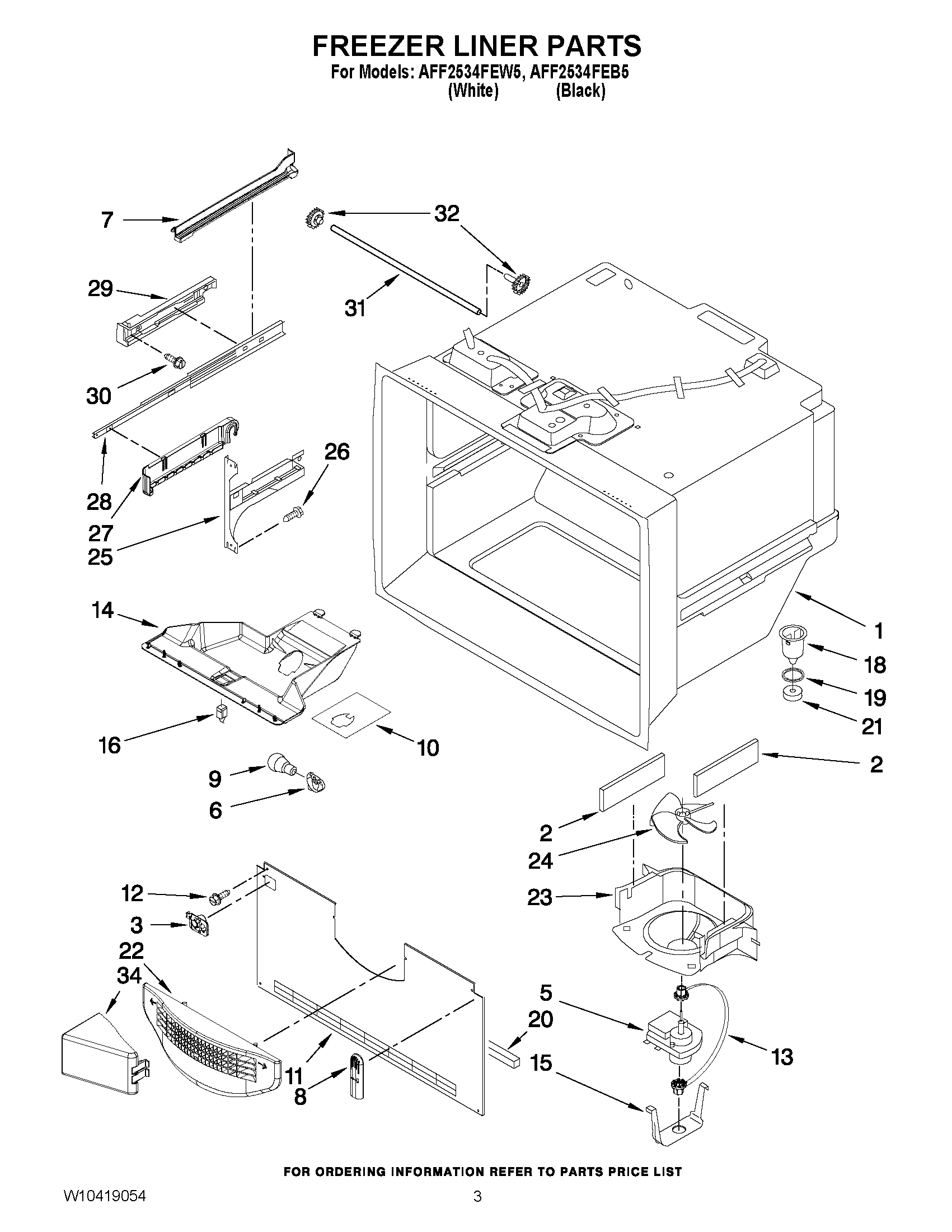 02 - FREEZER LINER PARTS