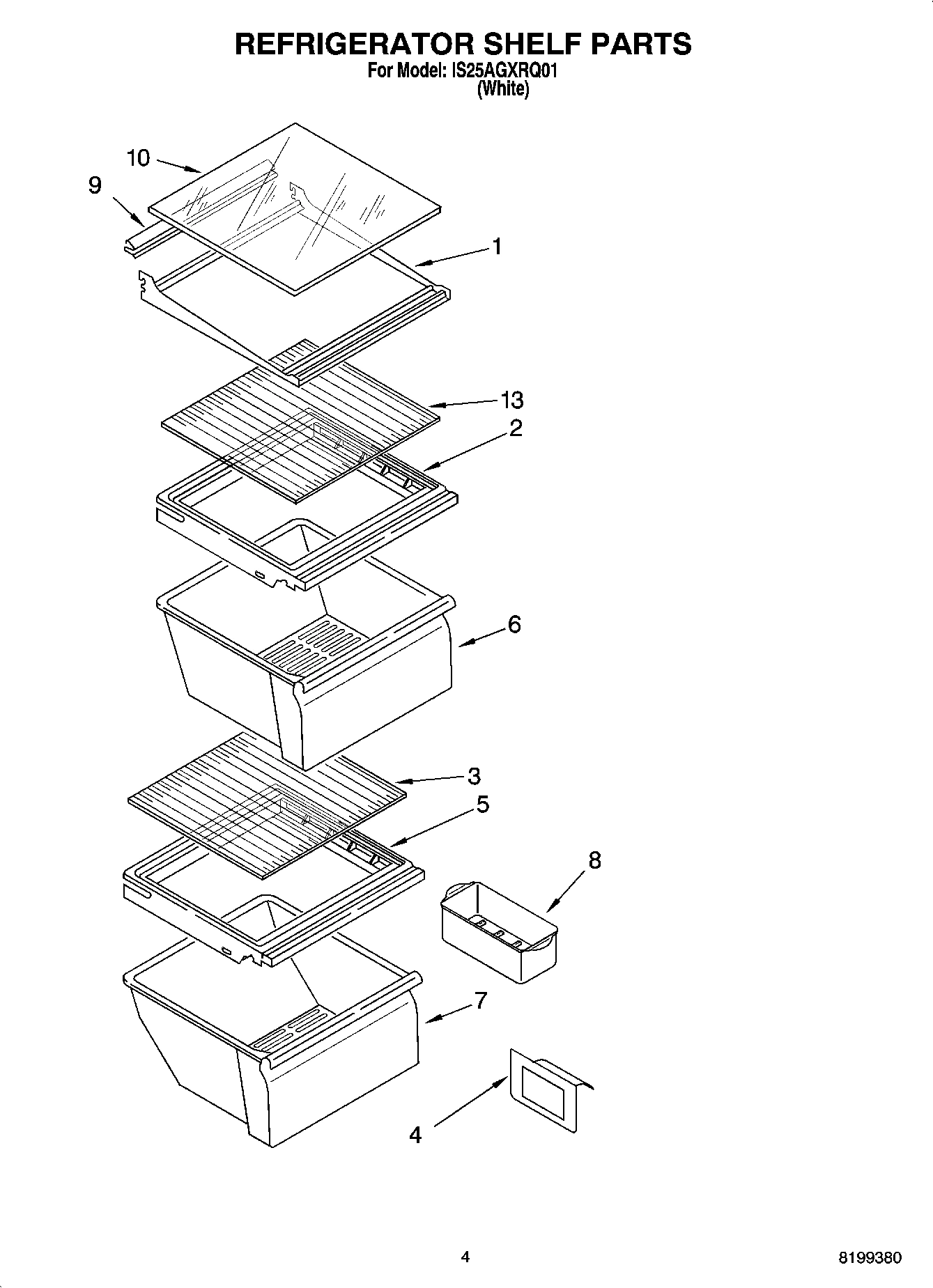03 - REFRIGERATOR SHELF PARTS