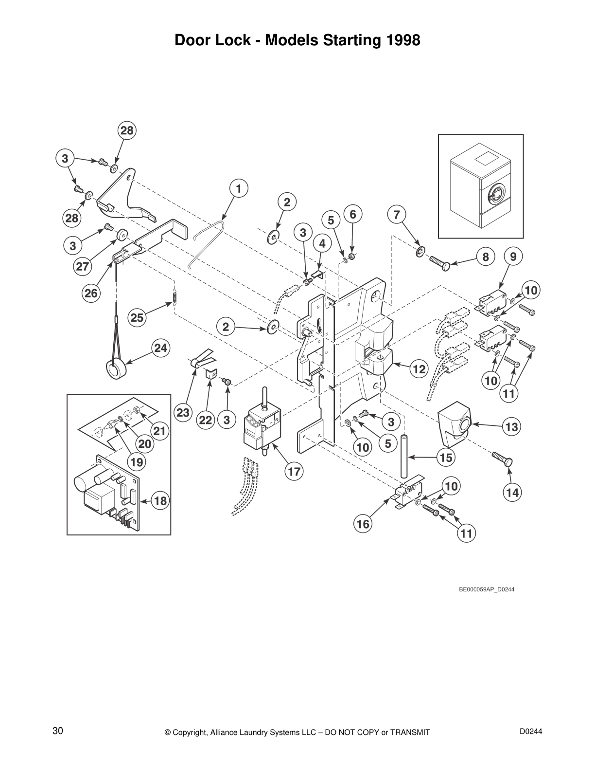Door Lock - Models Starting 1998
