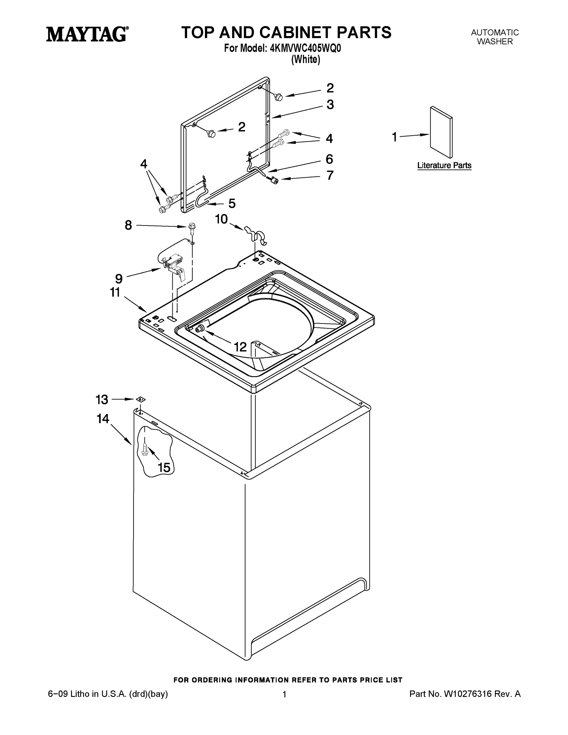 01 - TOP AND CABINET PARTS
