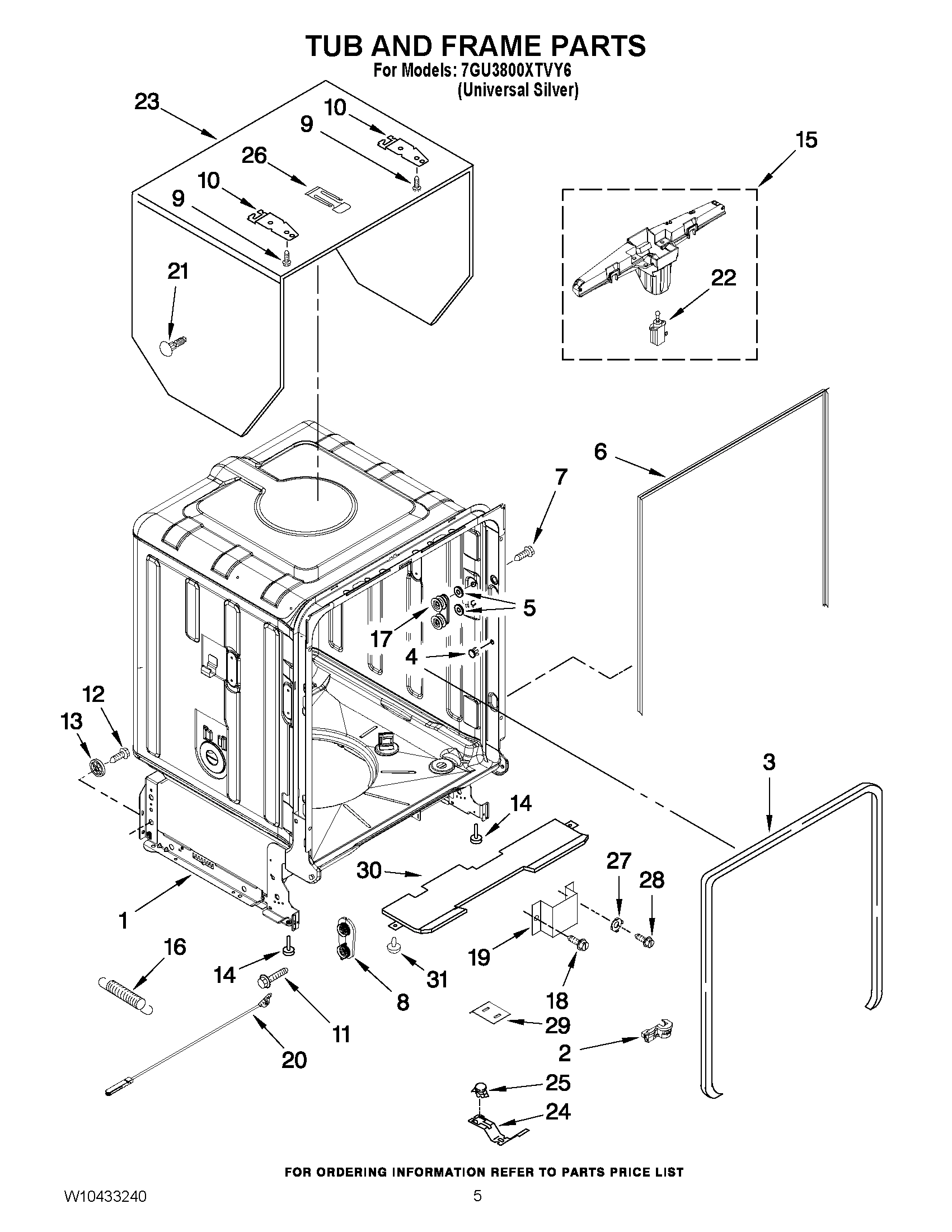 05 - TUB AND FRAME PARTS