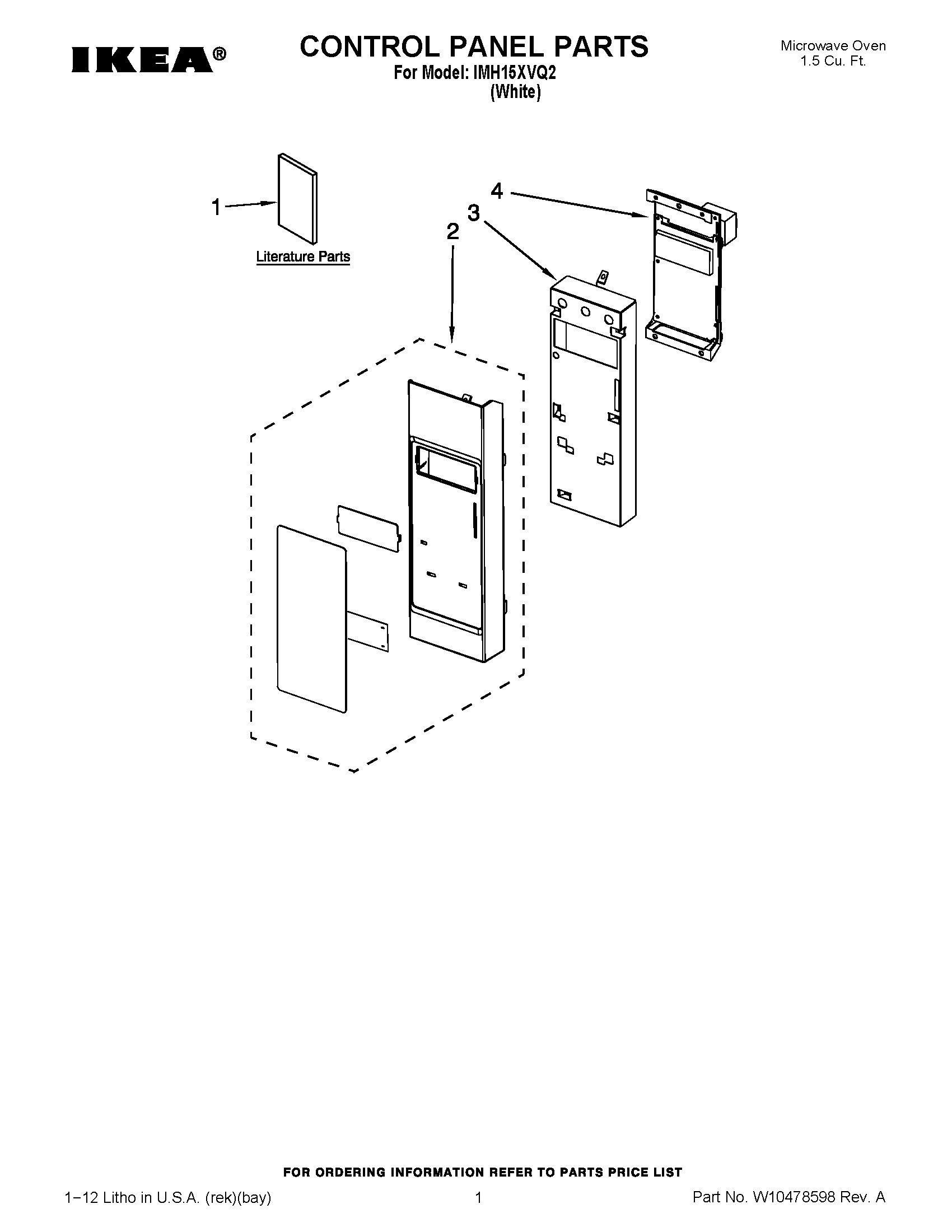 01 - CONTROL PANEL PARTS