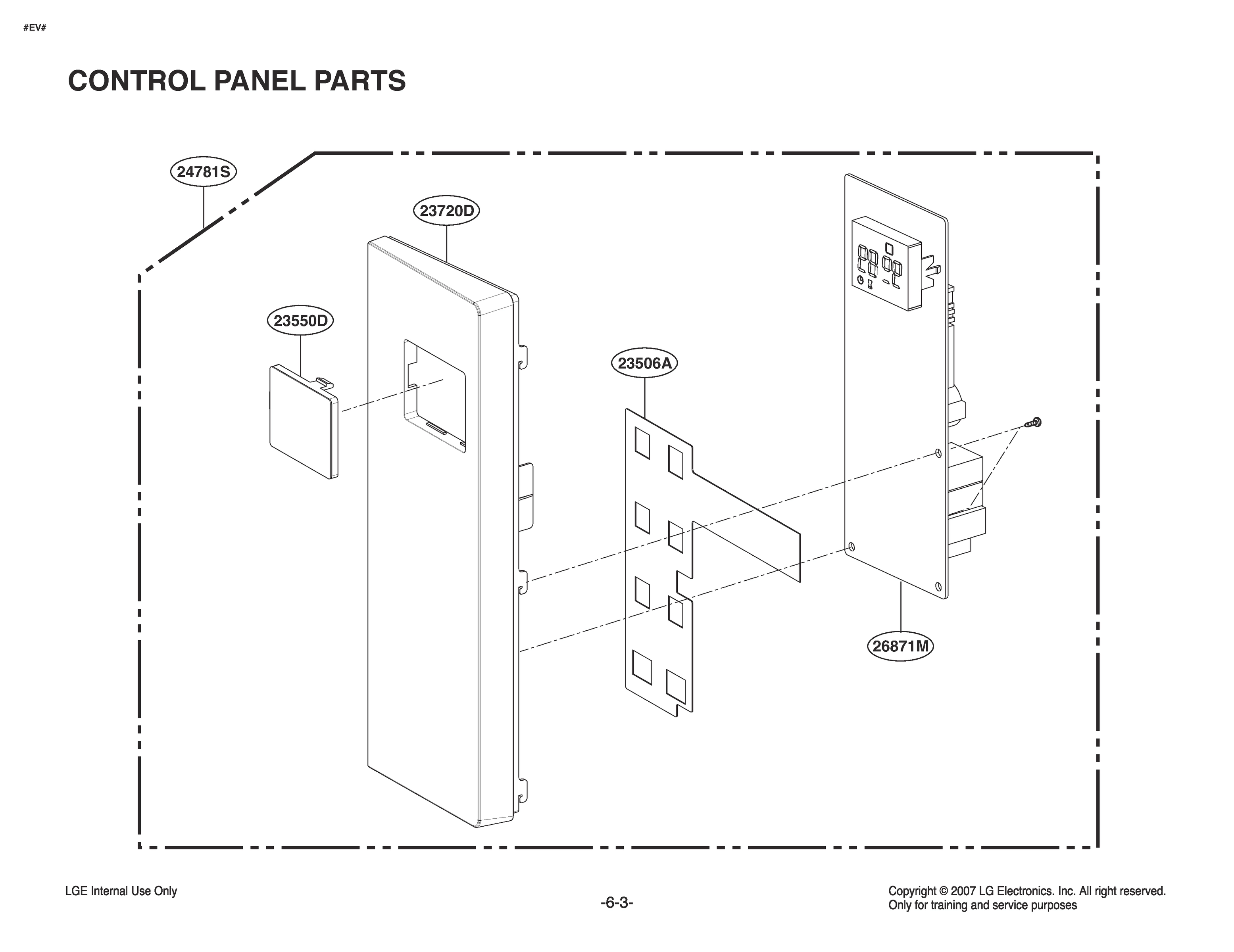 CONTROL PANEL PARTS