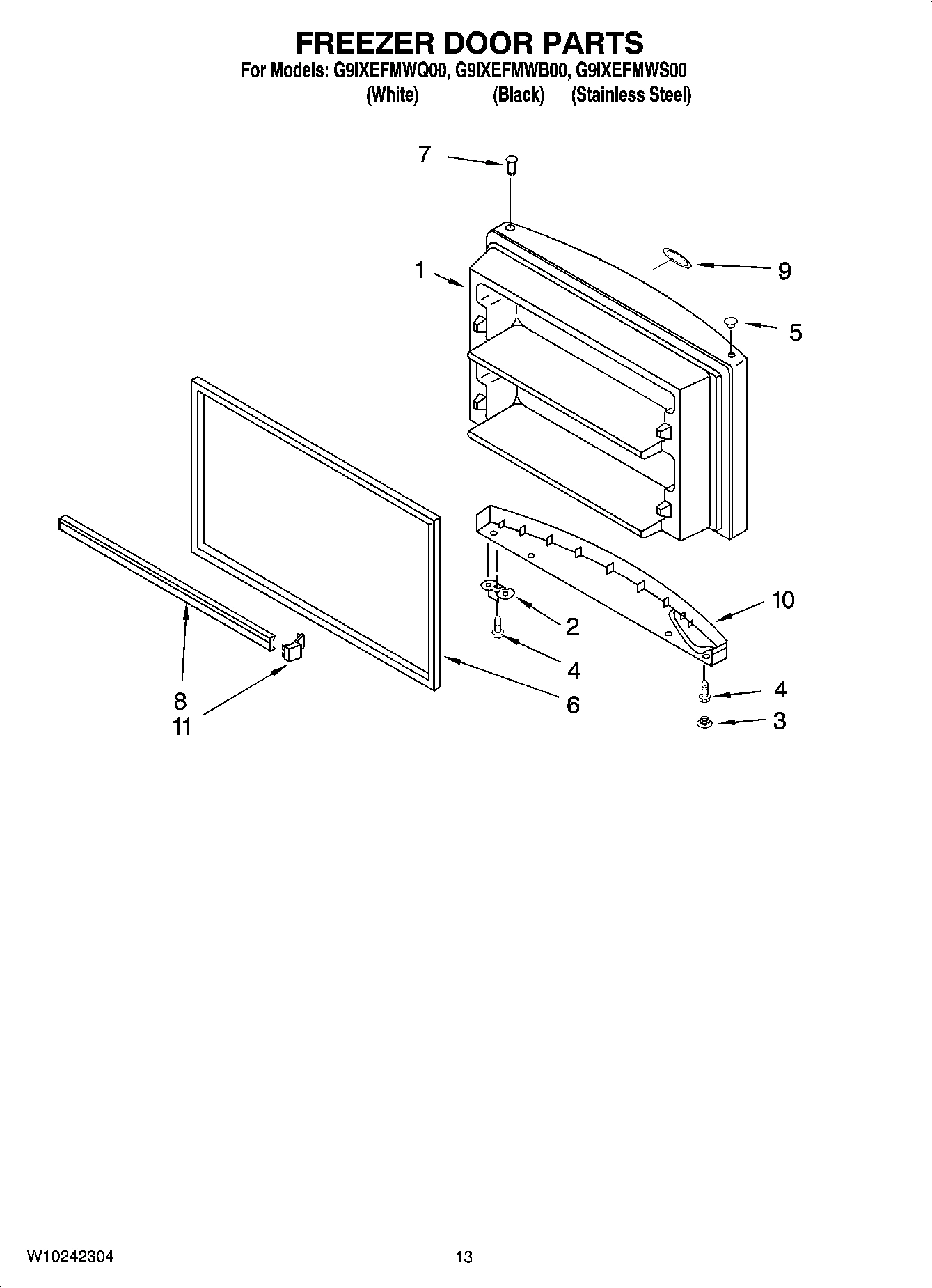 07 - FREEZER DOOR PARTS