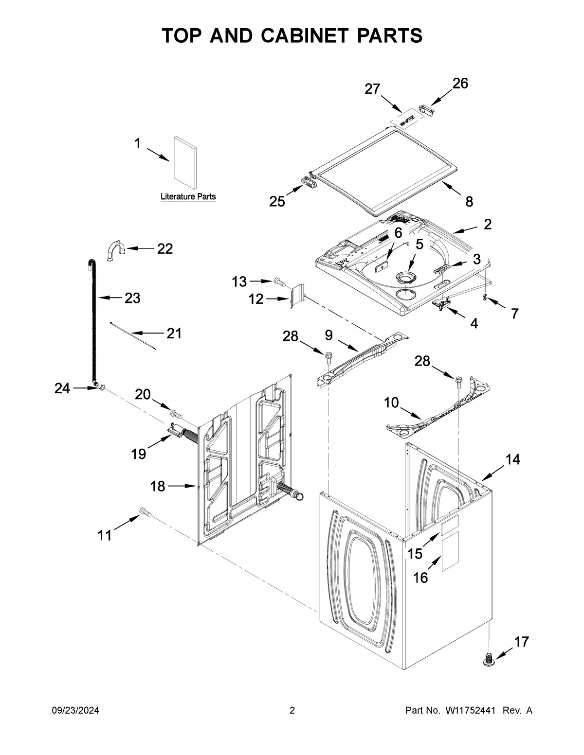 02 - TOP AND CABINET PARTS