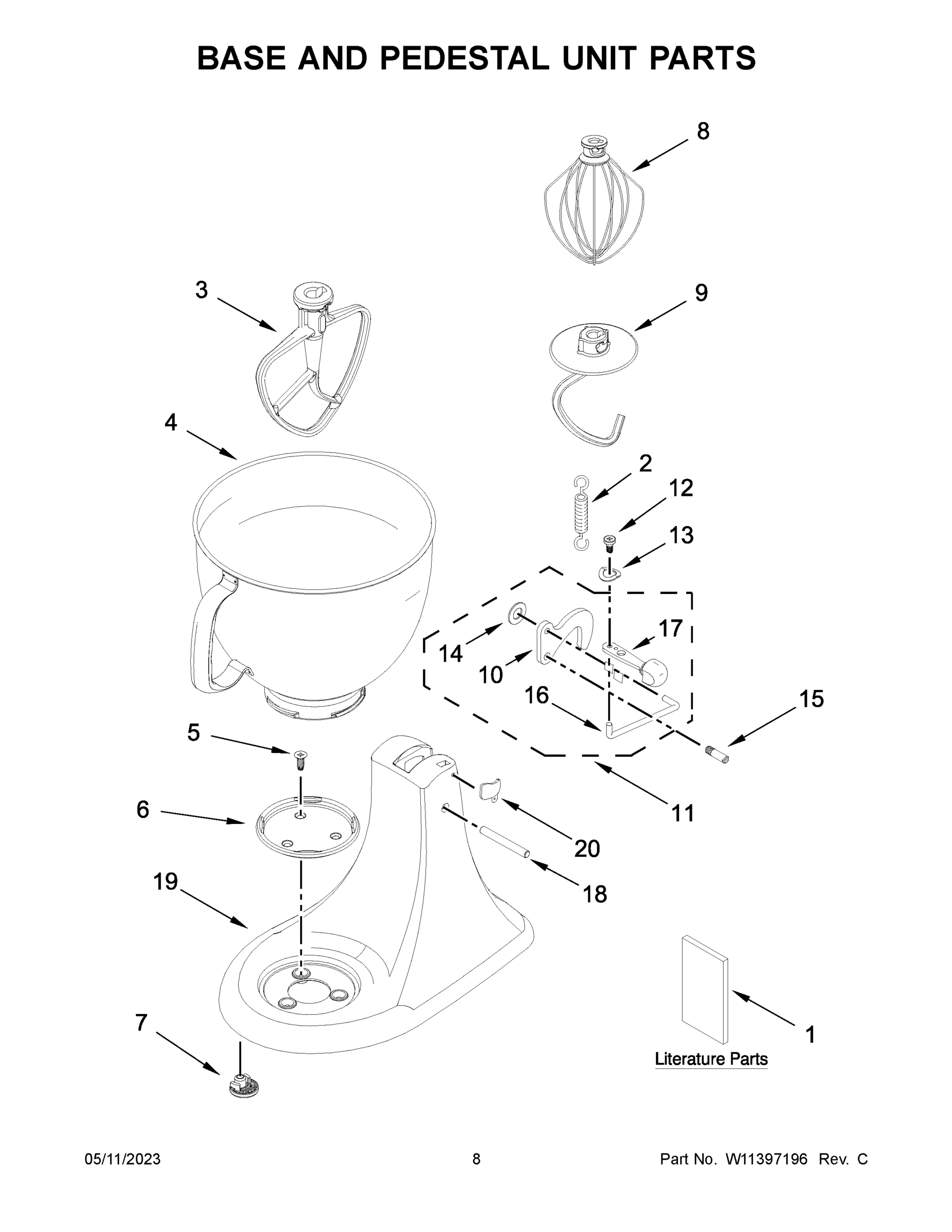 05 - BASE AND PEDESTAL UNIT PARTS