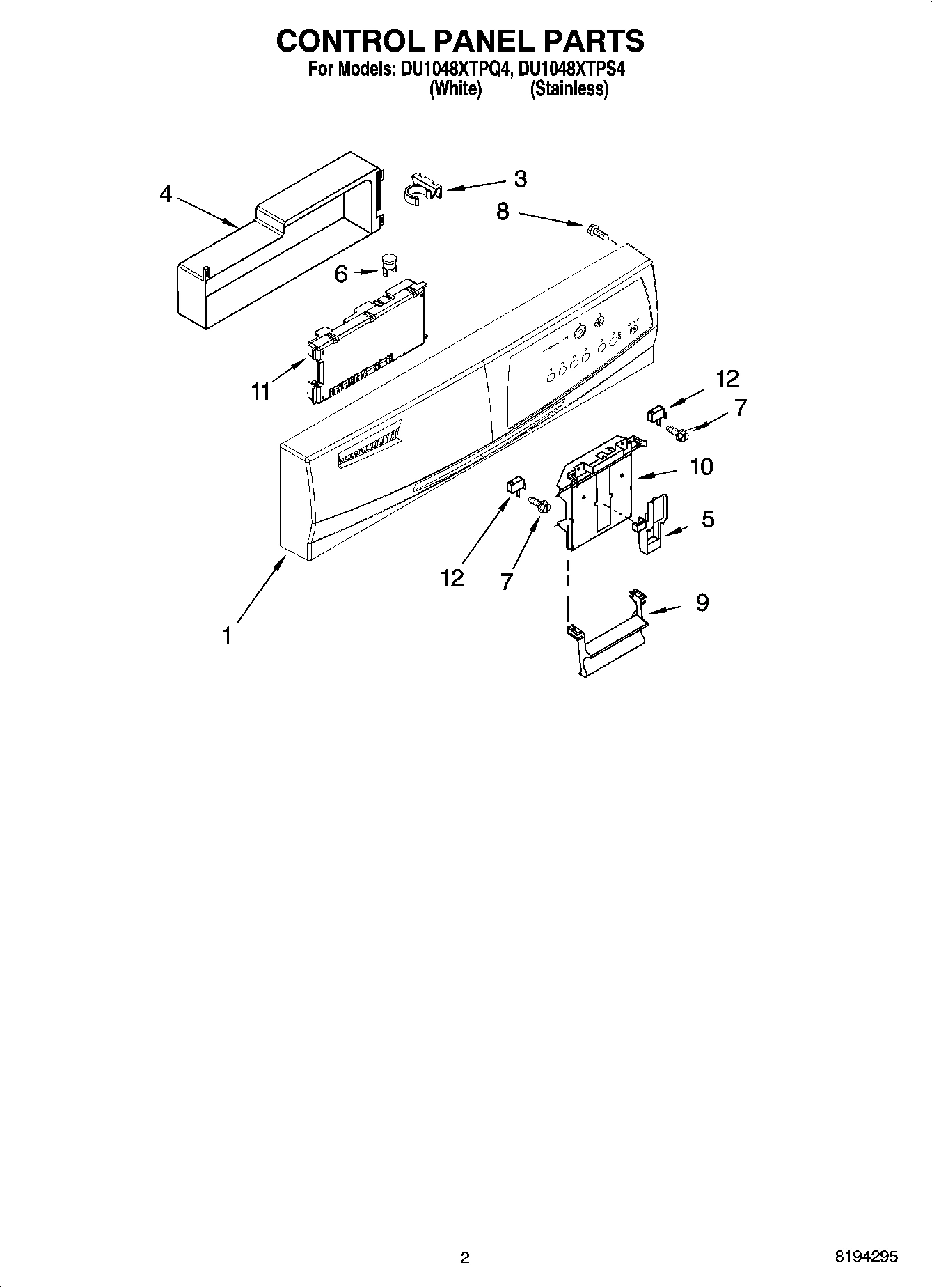 02 - CONTROL PANEL PARTS