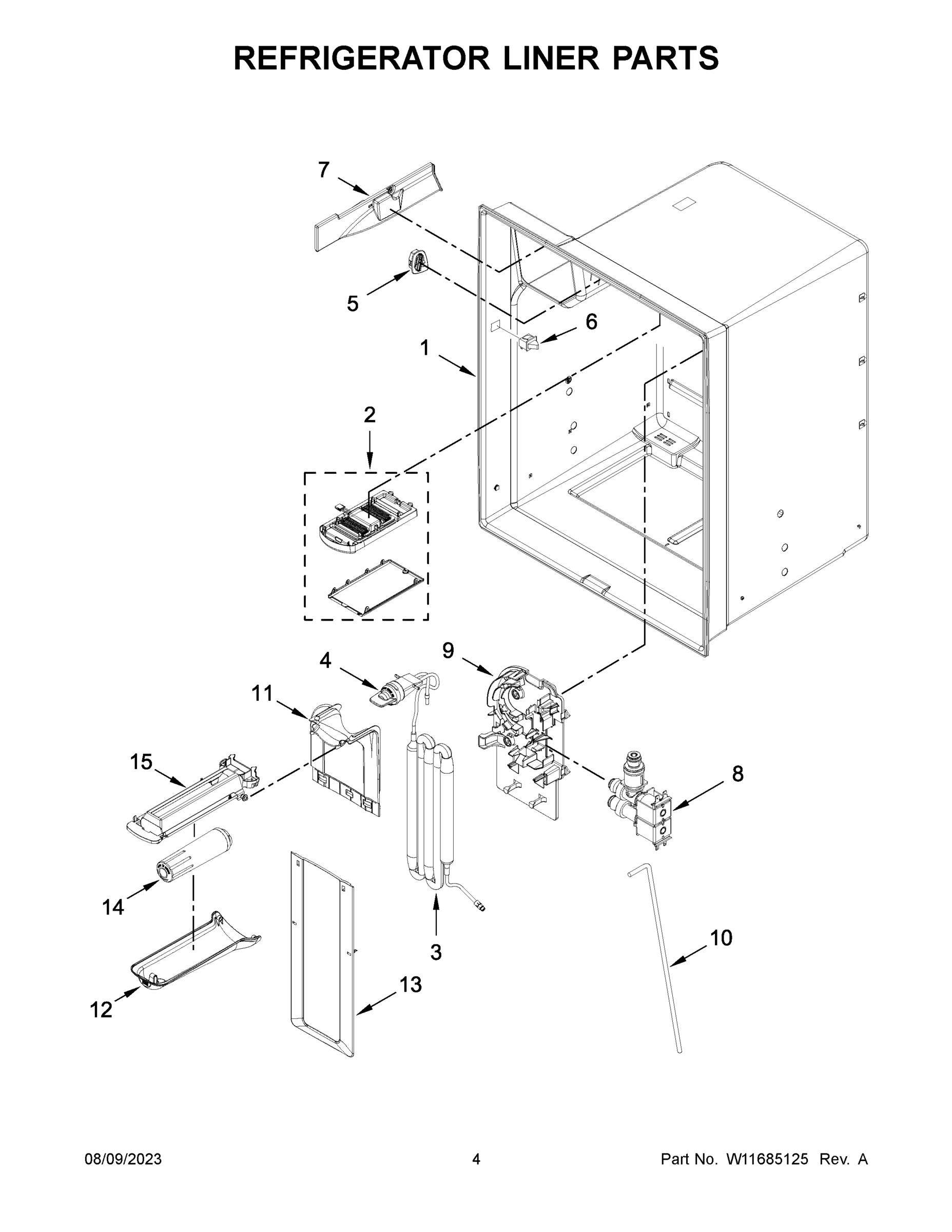 03 - REFRIGERATOR LINER PARTS