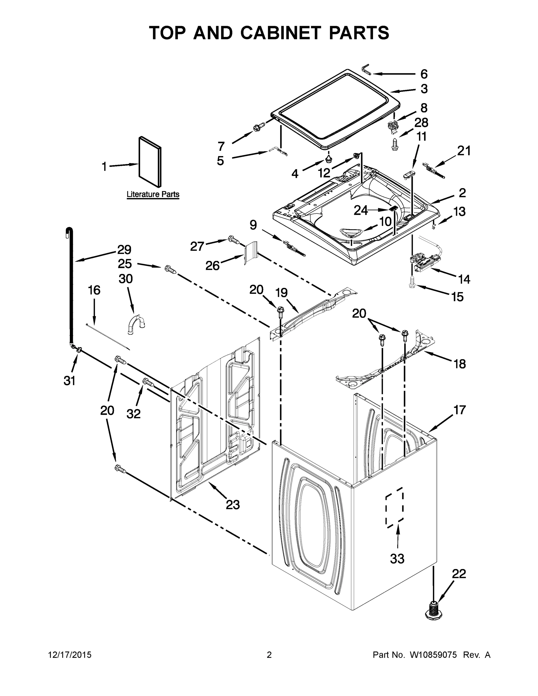 02 - TOP AND CABINET PARTS