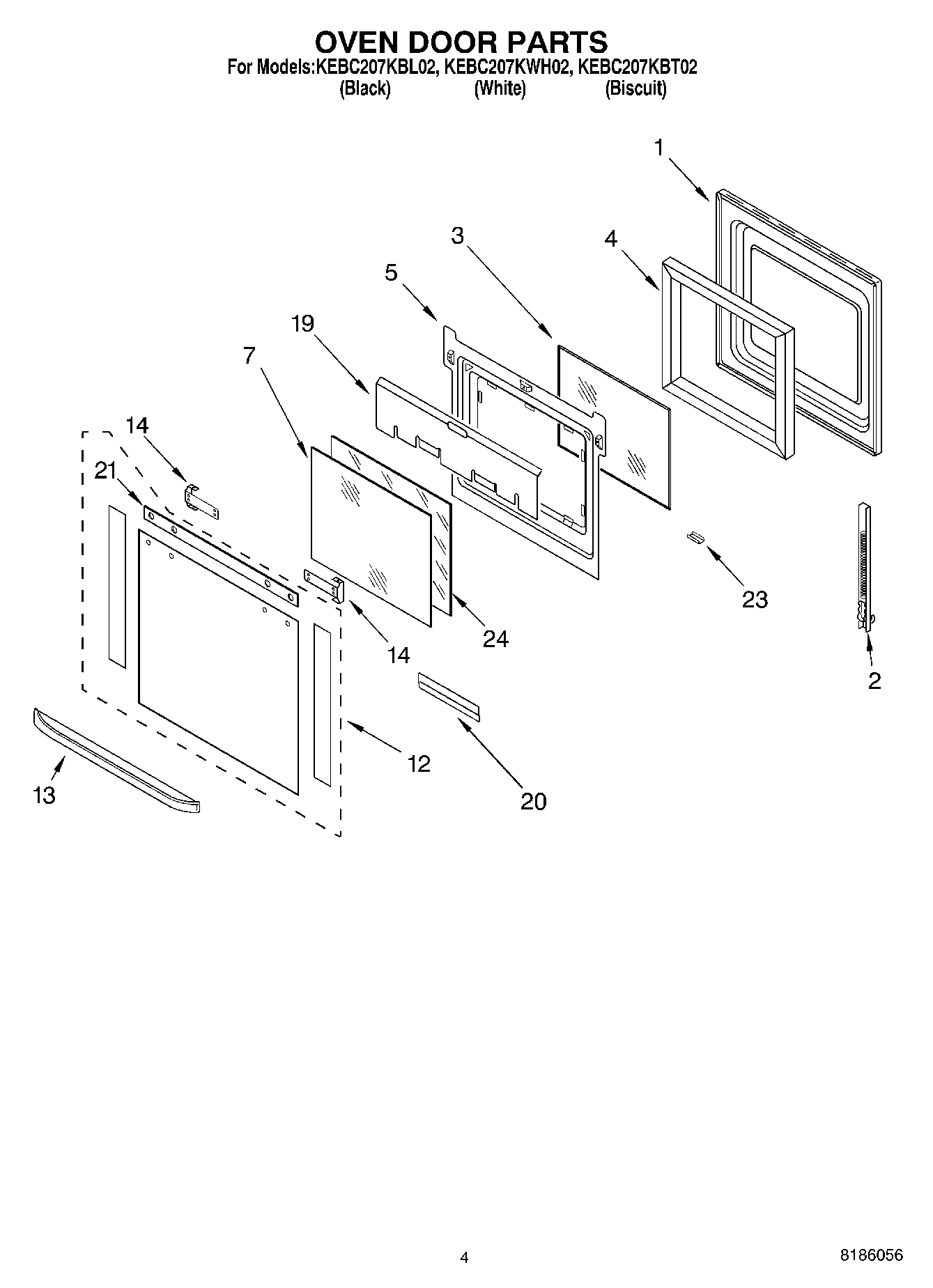03 - OVEN DOOR PARTS
