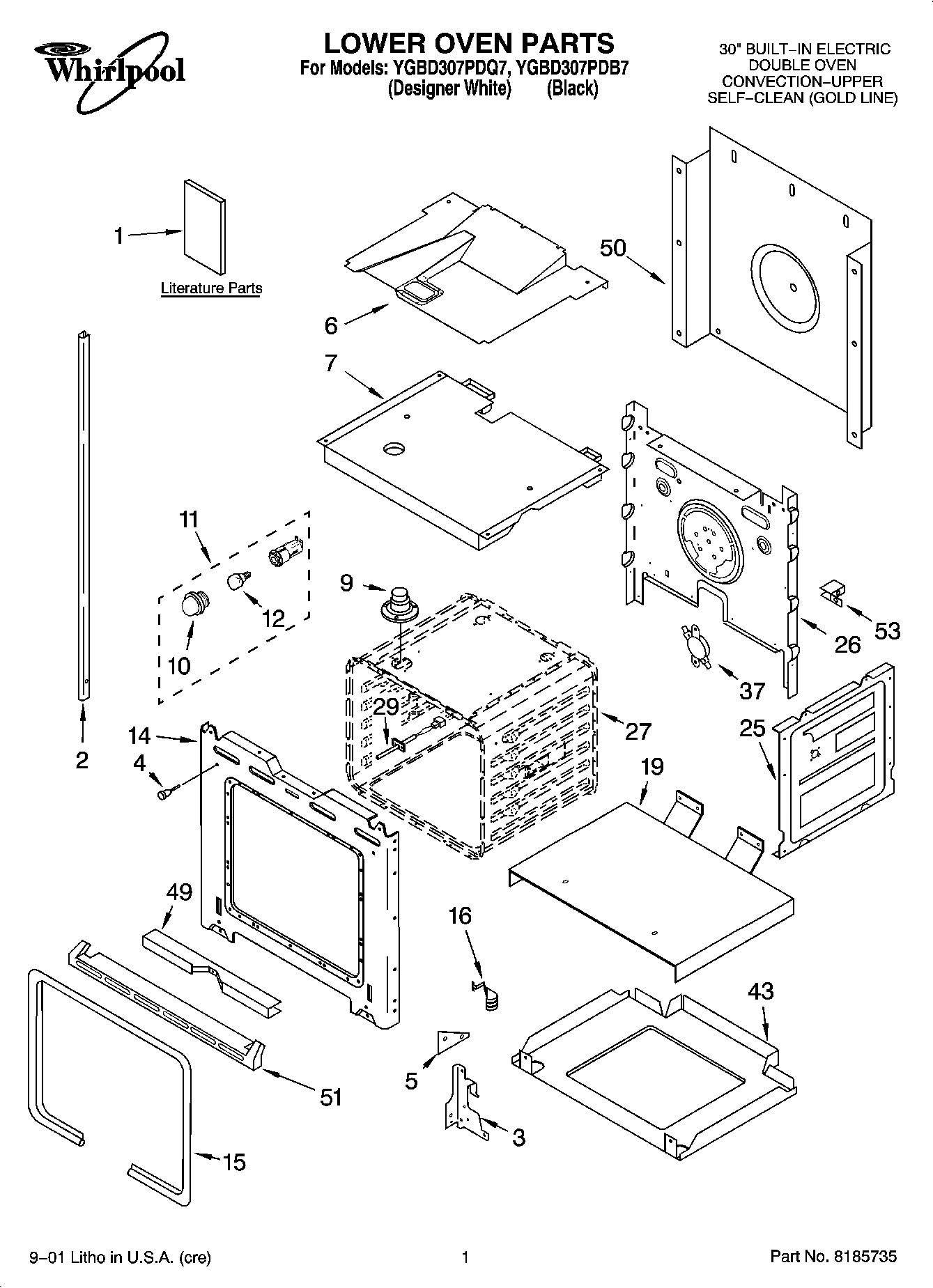 01 - LOWER OVEN PARTS