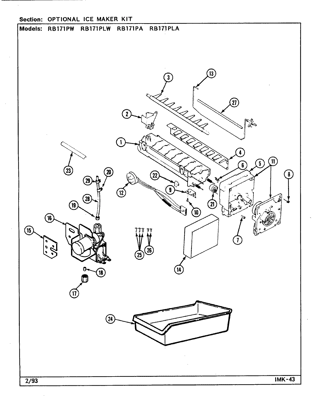 02 - OPTIONAL ICE MAKER KIT