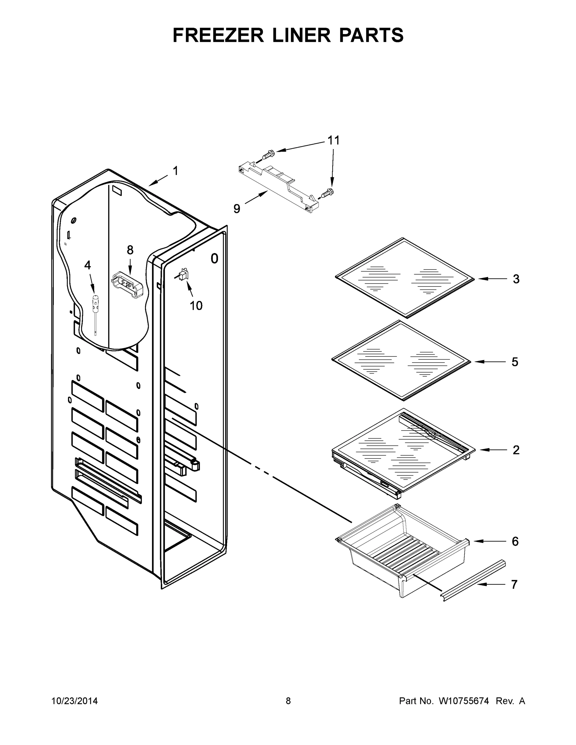 05 - FREEZER LINER PARTS
