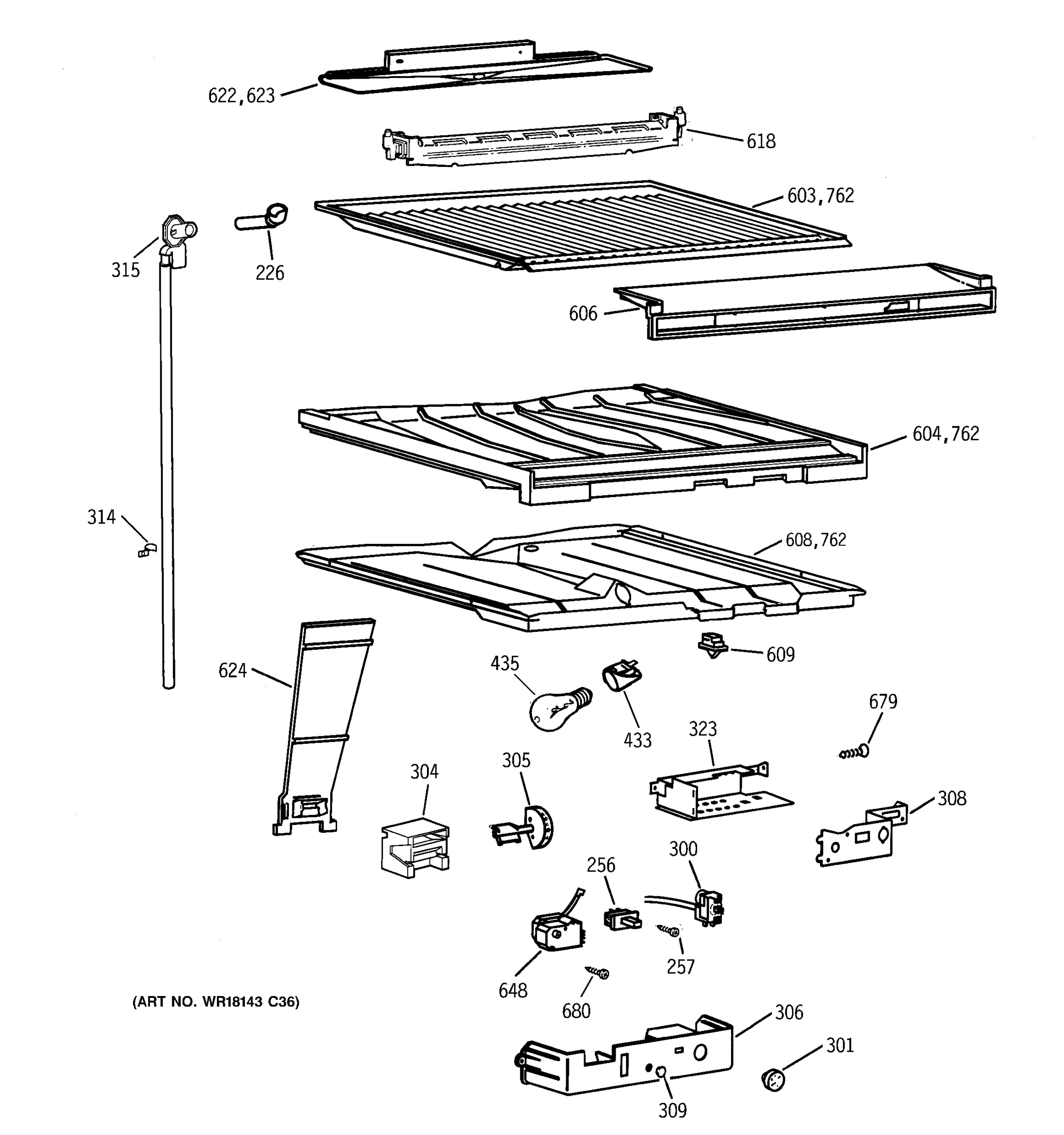 COMPARTMENT SEPARATOR PARTS