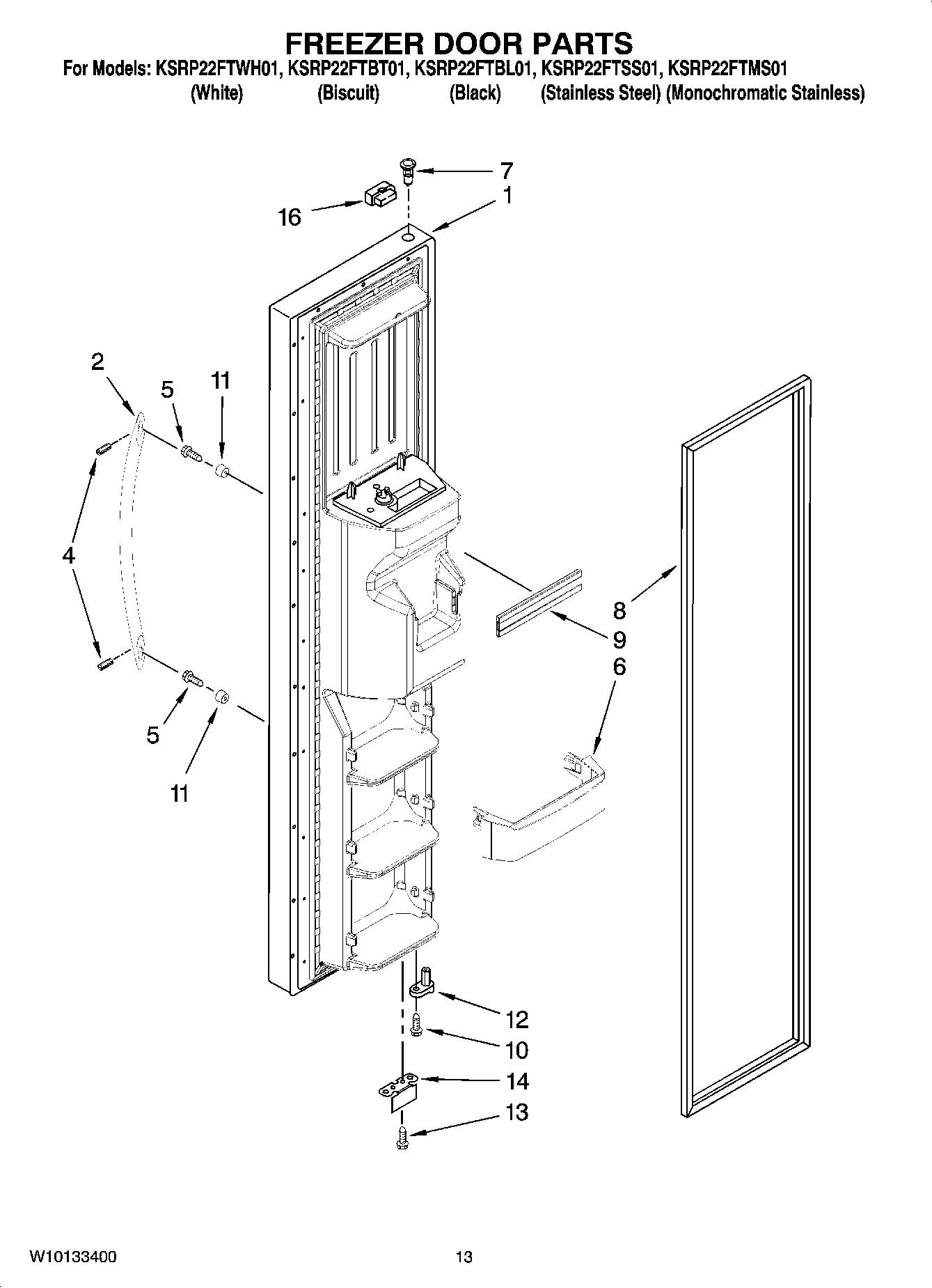 08 - FREEZER DOOR PARTS