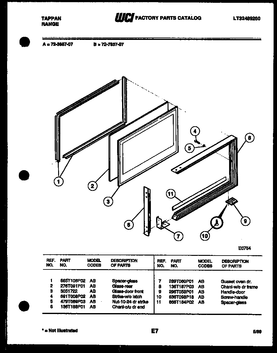 07 - UPPER OVEN DOOR PARTS