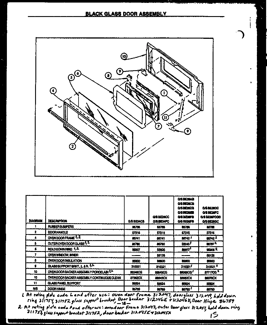 02 - BLACK GLASS DOOR ASSY
