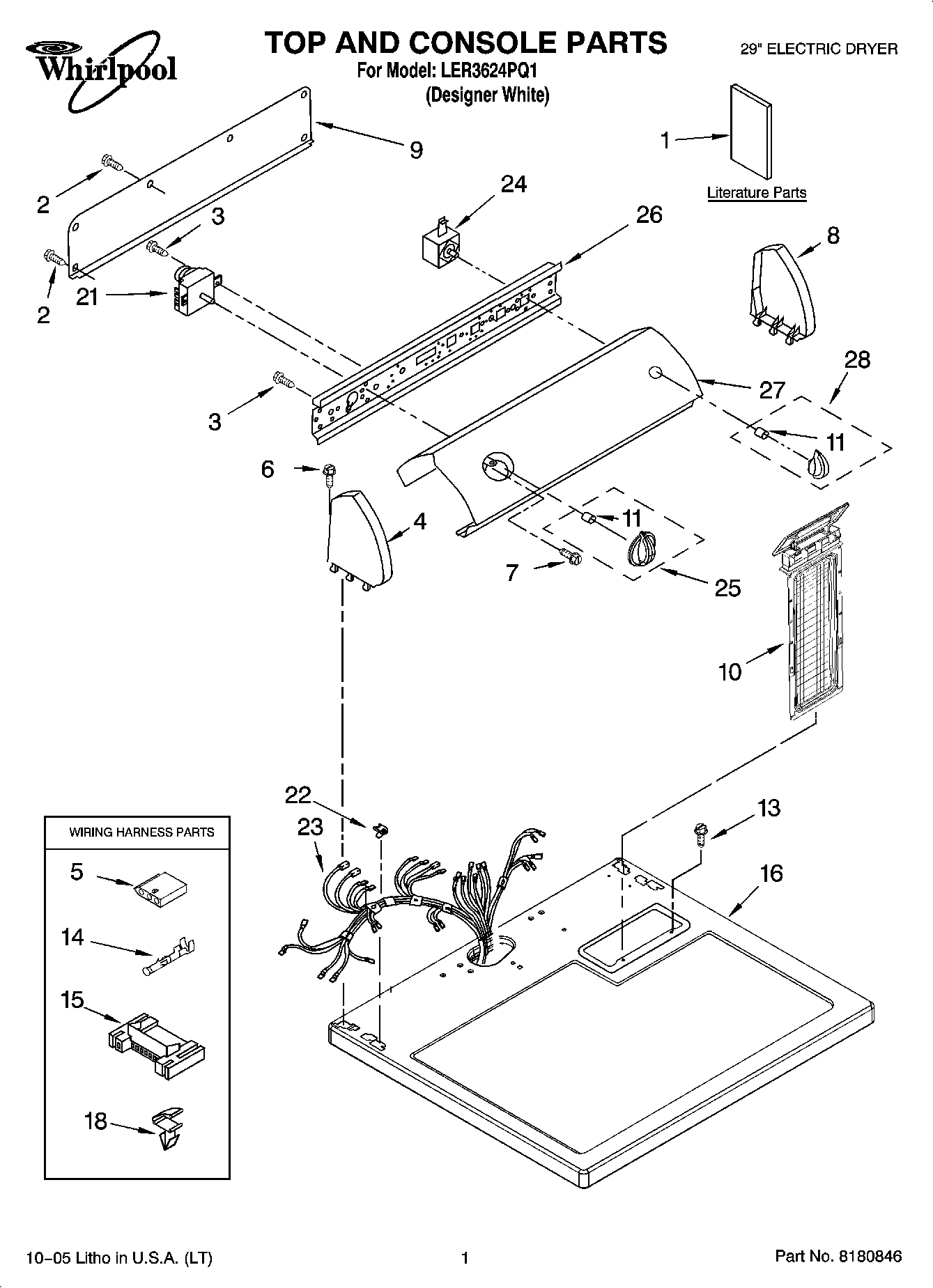 01 - TOP AND CONSOLE PARTS