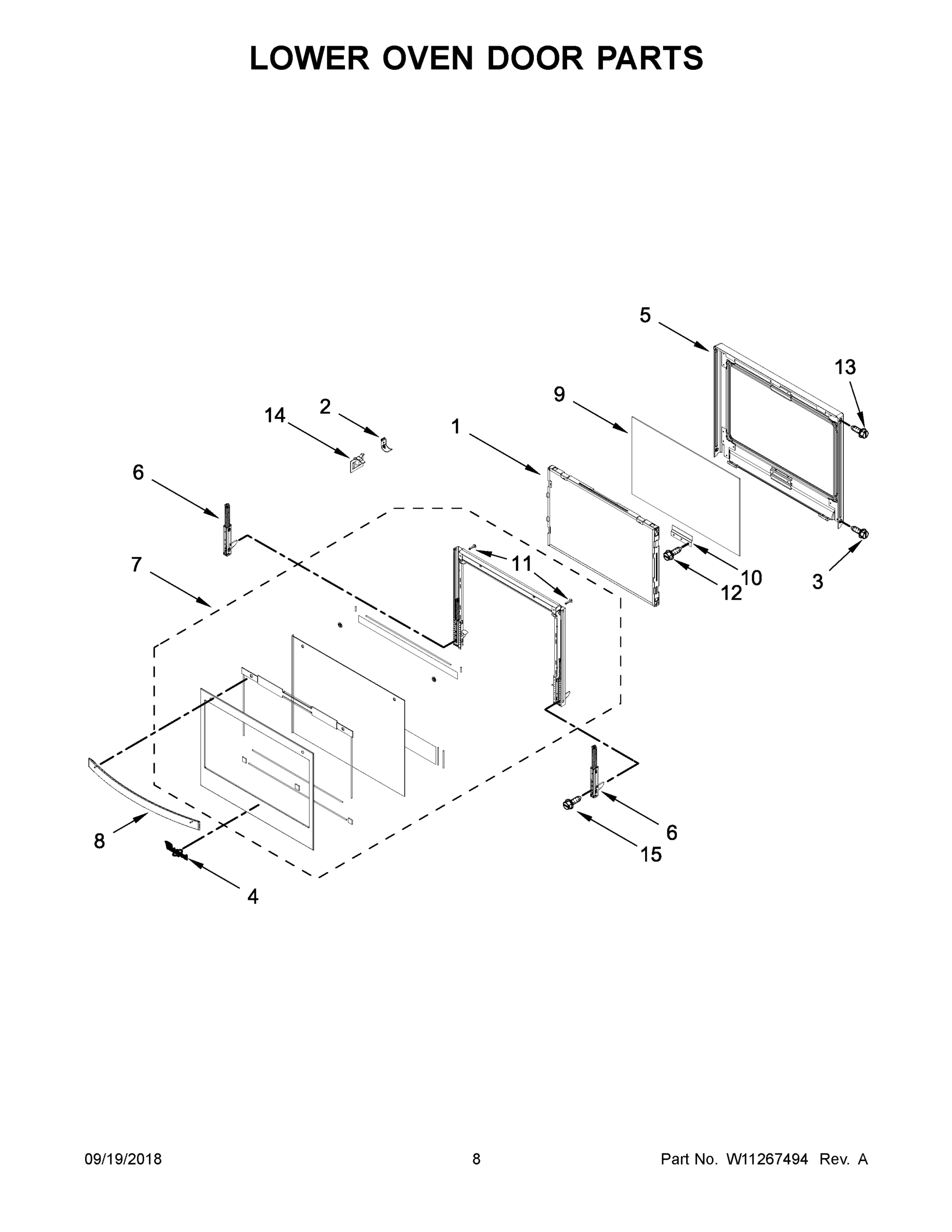 05 - LOWER OVEN DOOR PARTS