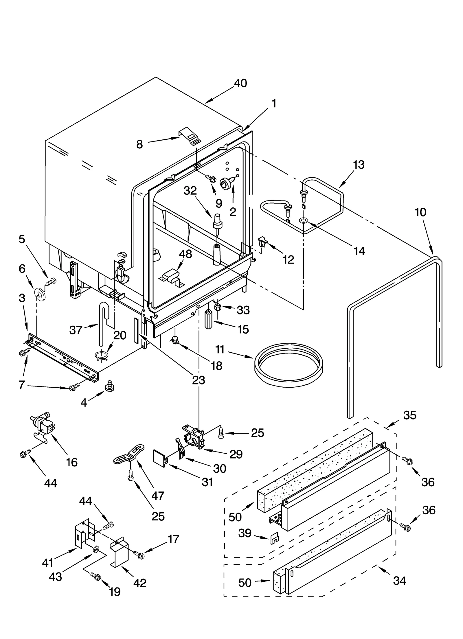 TUB ASSEMBLY PARTS