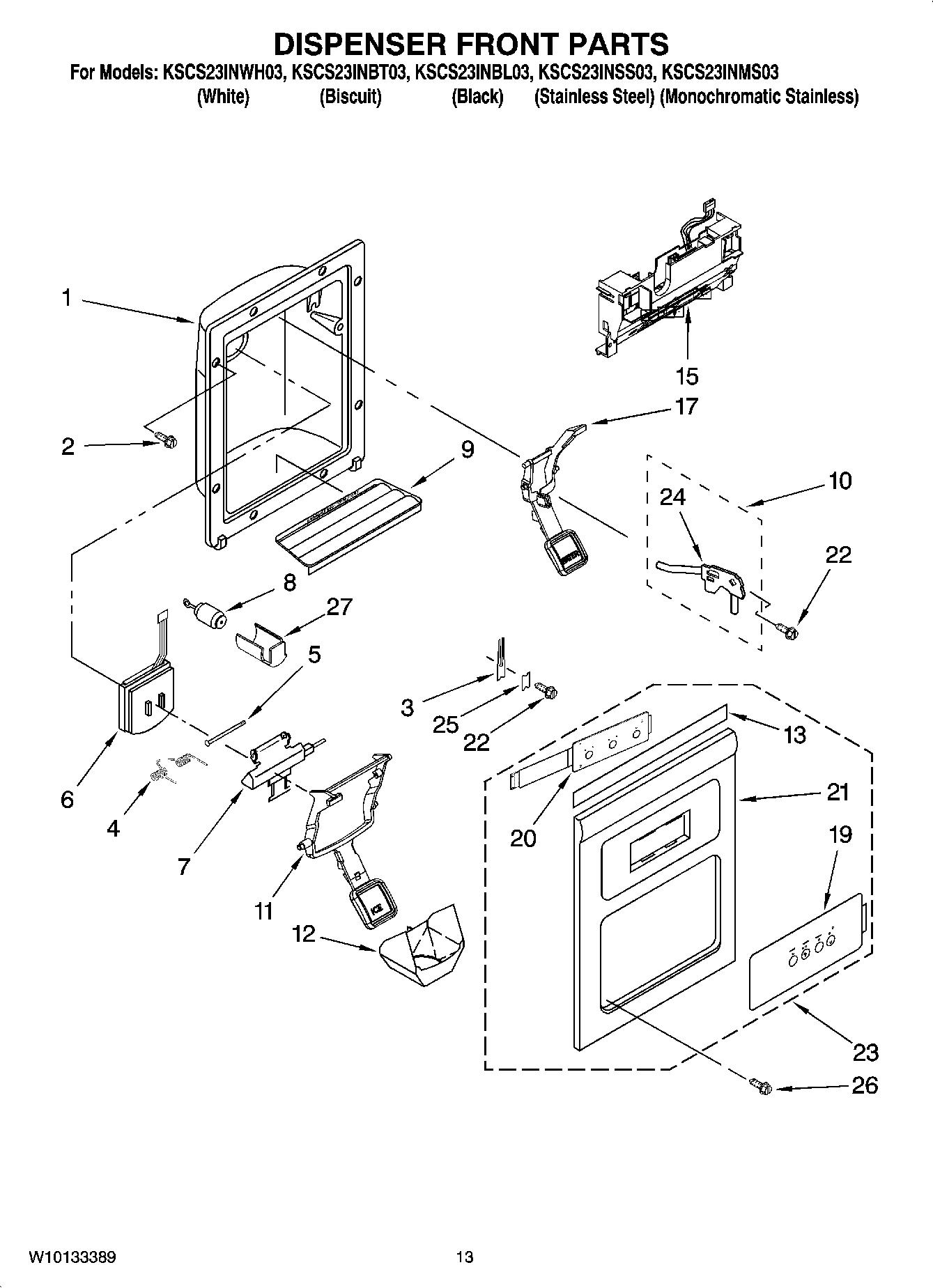 08 - DISPENSER FRONT PARTS