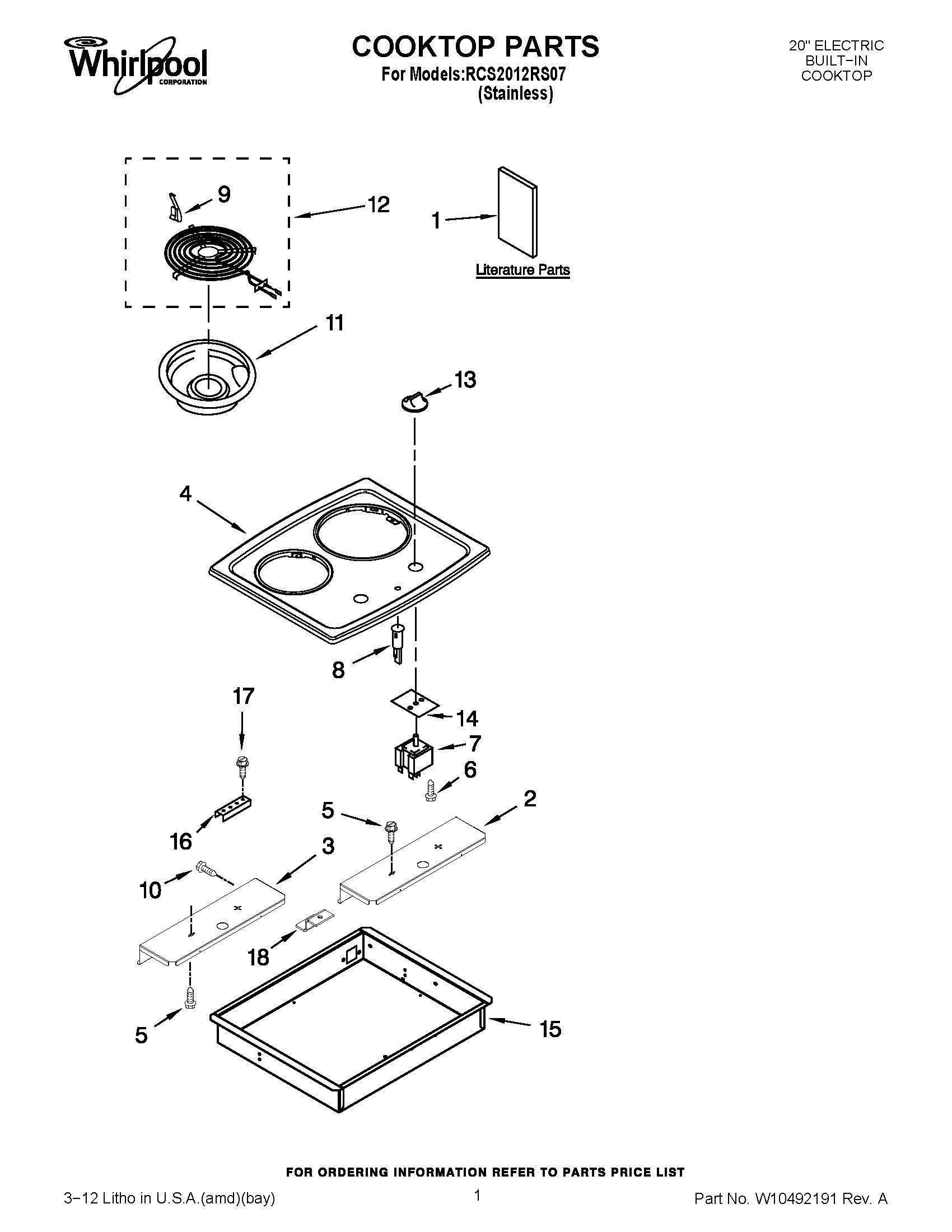 01 - COOKTOP PARTS