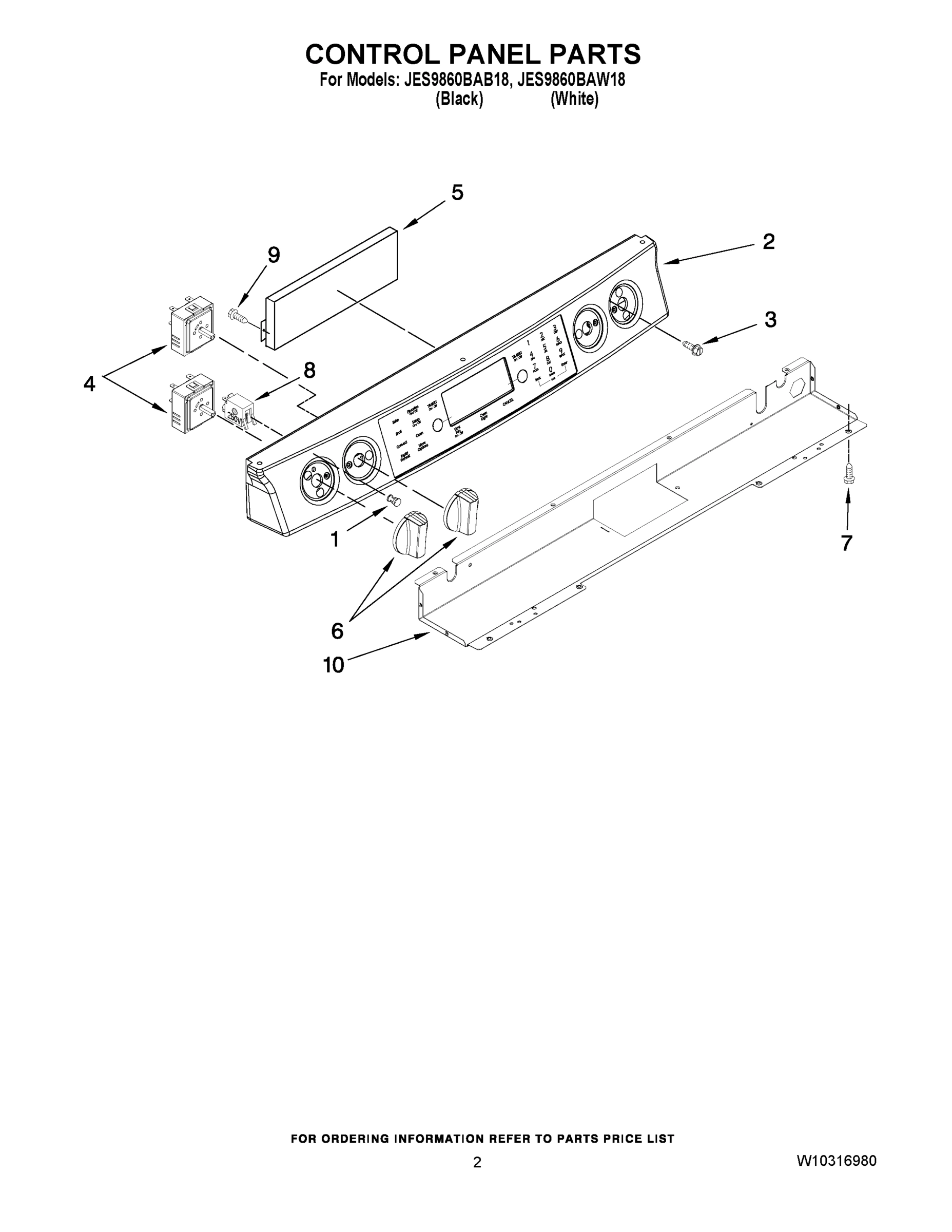 02 - CONTROL PANEL PARTS