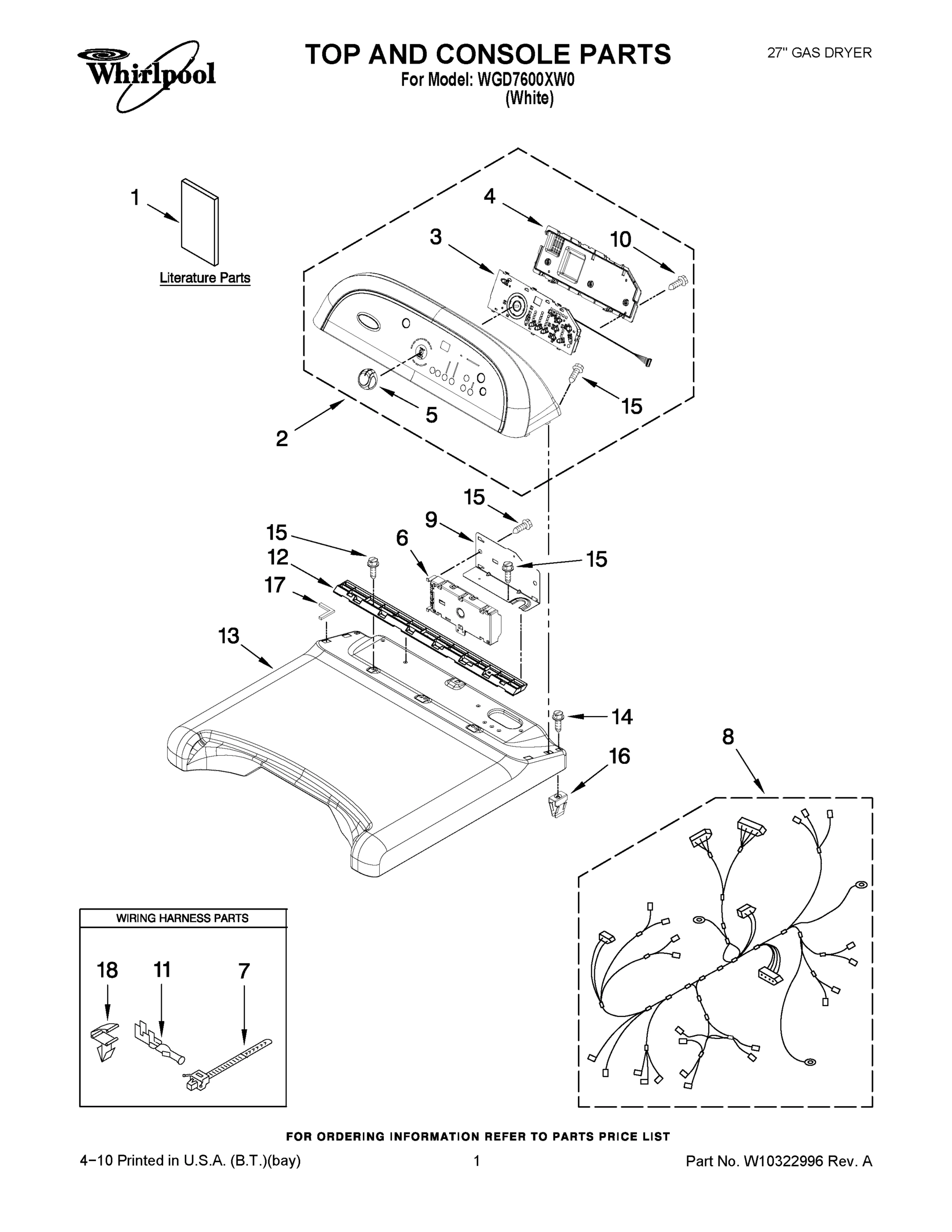 01 - TOP AND CONSOLE PARTS