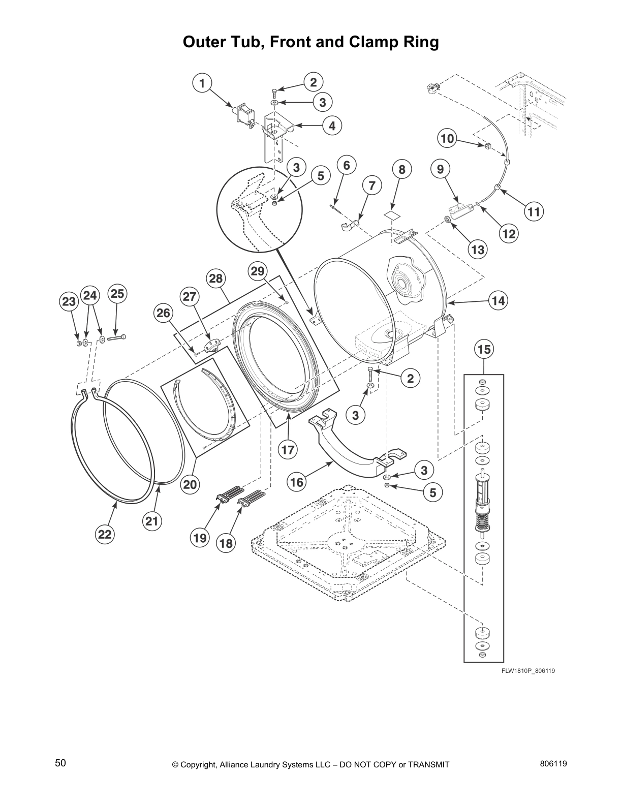 Outer Tub, Front and Clamp Ring