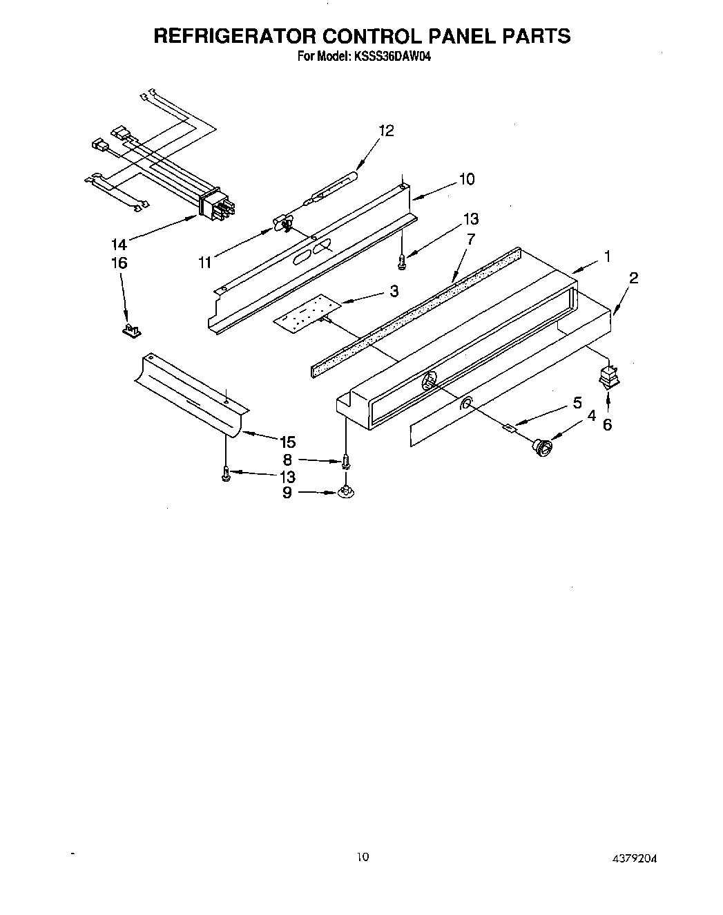08 - REFRIGERATOR CONTROL PANEL