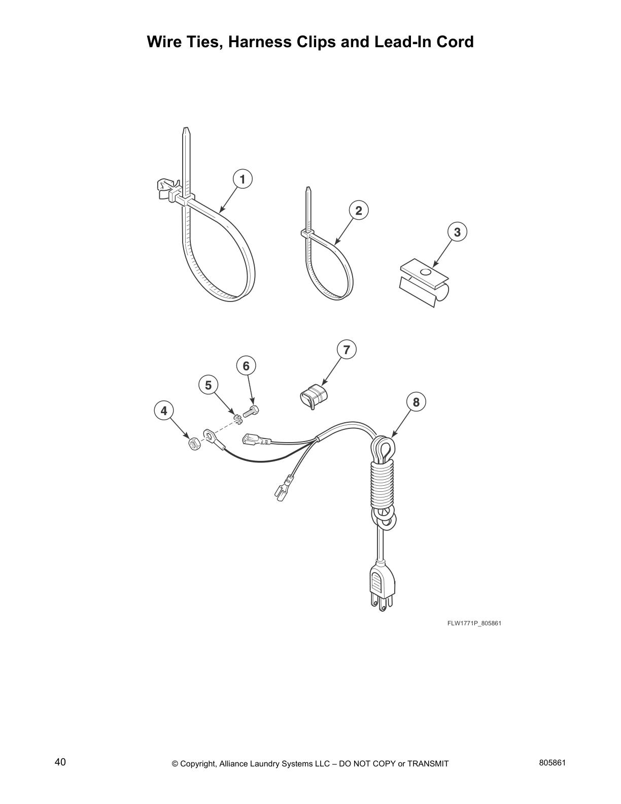Wire Ties, Harness Clips and Lead-In Cord