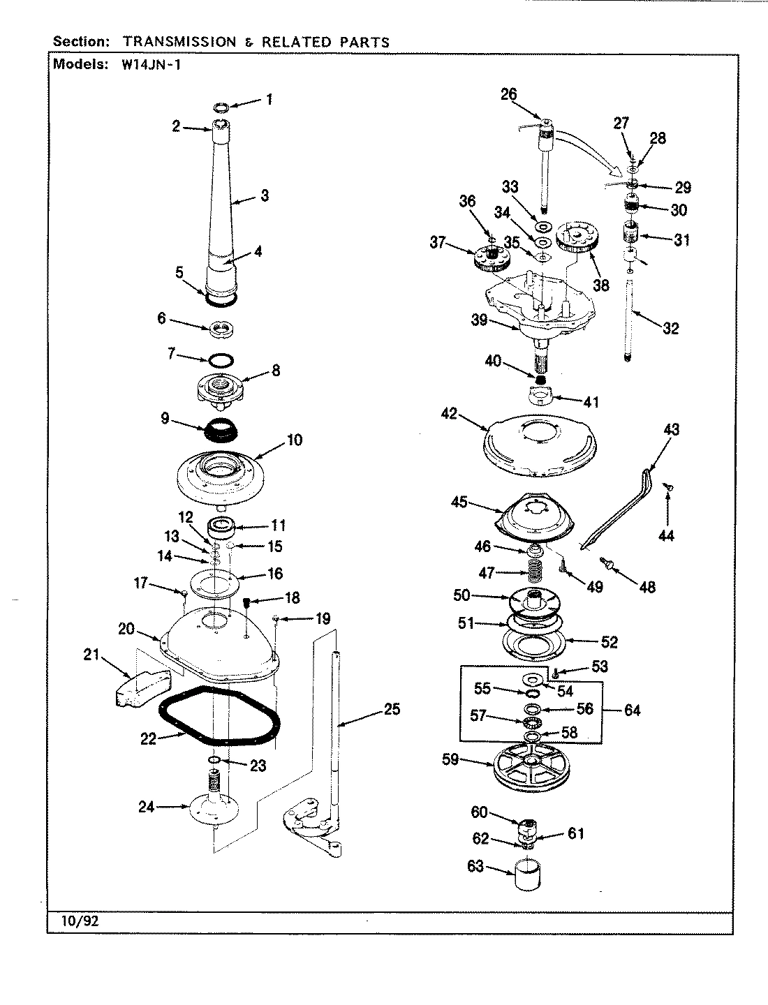 12 - TRANSMISSION & RELATED PARTS (REV. E-J)