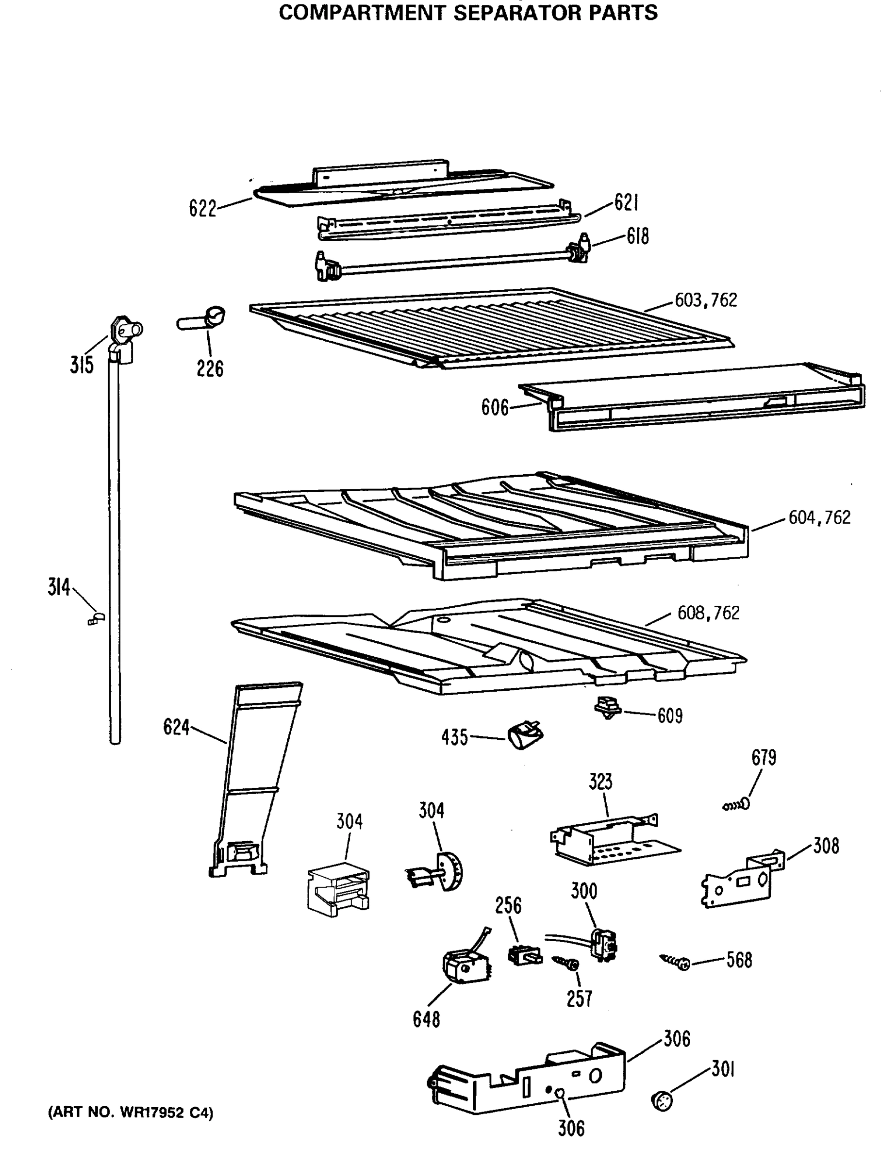 COMPARTMENT SEPARATOR PARTS